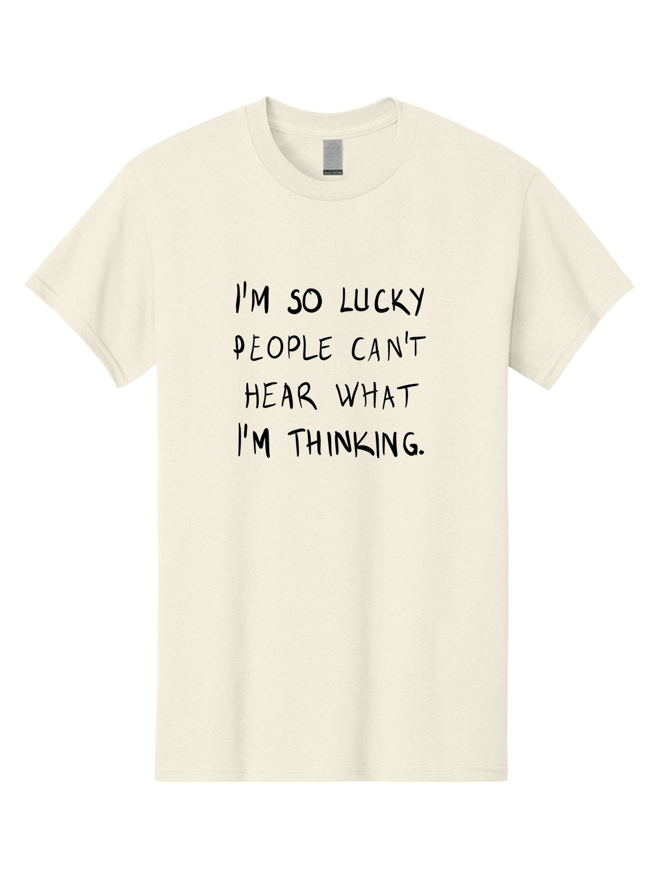 I-M-So-Lucky Men'S Graphic Tee, 100% Cotton, Comfortable Casual Summer Wear, Machine Washable, Funny Quote, Sarcastic Humor, Witty Saying, Ironic Phrase, Clever Remark, Humorous Meme, Sassy Text -  Aaa073 23
