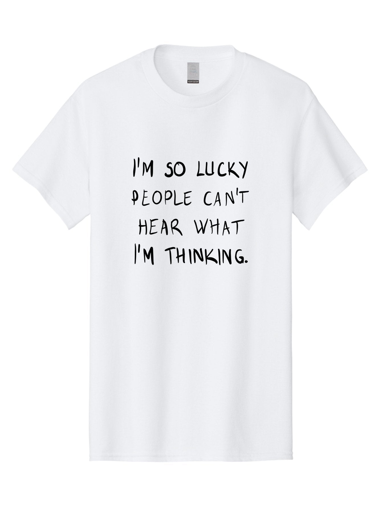 I-M-So-Lucky Men'S Graphic Tee, 100% Cotton, Comfortable Casual Summer Wear, Machine Washable, Funny Quote, Sarcastic Humor, Witty Saying, Ironic Phrase, Clever Remark, Humorous Meme, Sassy Text -  Aaa073 7