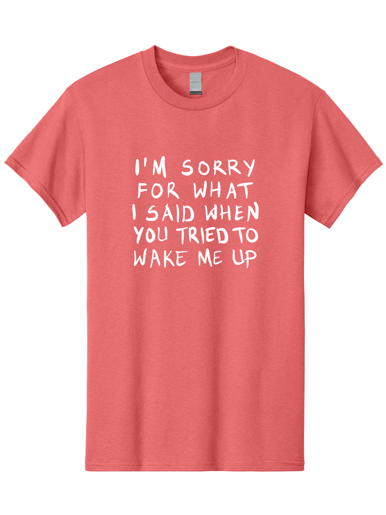 I-M-Sorry-For-What-I-Said-When-You-Tried-To-Wake-Me-Up Men'S Graphic Tee, 100% Cotton, Comfortable Casual Summer Wear, Machine Washable, Apology Message, Funny Quotes, Morning Humor, Wake Up Humor, Grumpy Morning, Sarcastic Apology, -  Aaa074 27