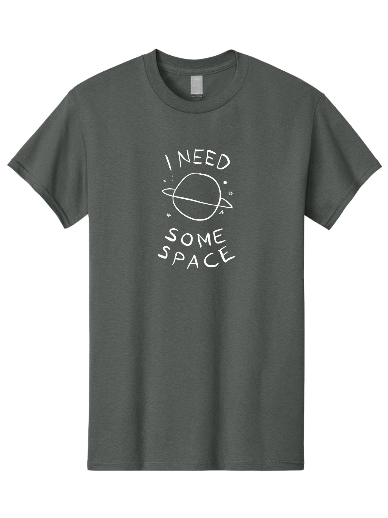 I-Need-Some-Space Men'S Graphic Tee, 100% Cotton, Comfortable Casual Summer Wear, Machine Washable, Saturn, Planet, Hand-Drawn Illustration, Quirky Design, Humorous Quote, Minimalistic Art, Simplicity, Celestial Body, Ringed Planet, -  Aaa075 7