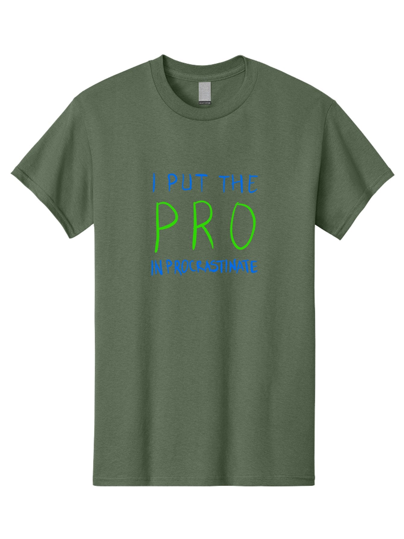 I-Put-The-Pro-In-Procrastinate Men'S Graphic Tee, 100% Cotton, Comfortable Casual Summer Wear, Machine Washable, Humorous Quote, Funny Saying, Procrastination Humor, Witty Phrase, Playful Typography, Motivational Meme, Productivity Joke -  Aaa077 21