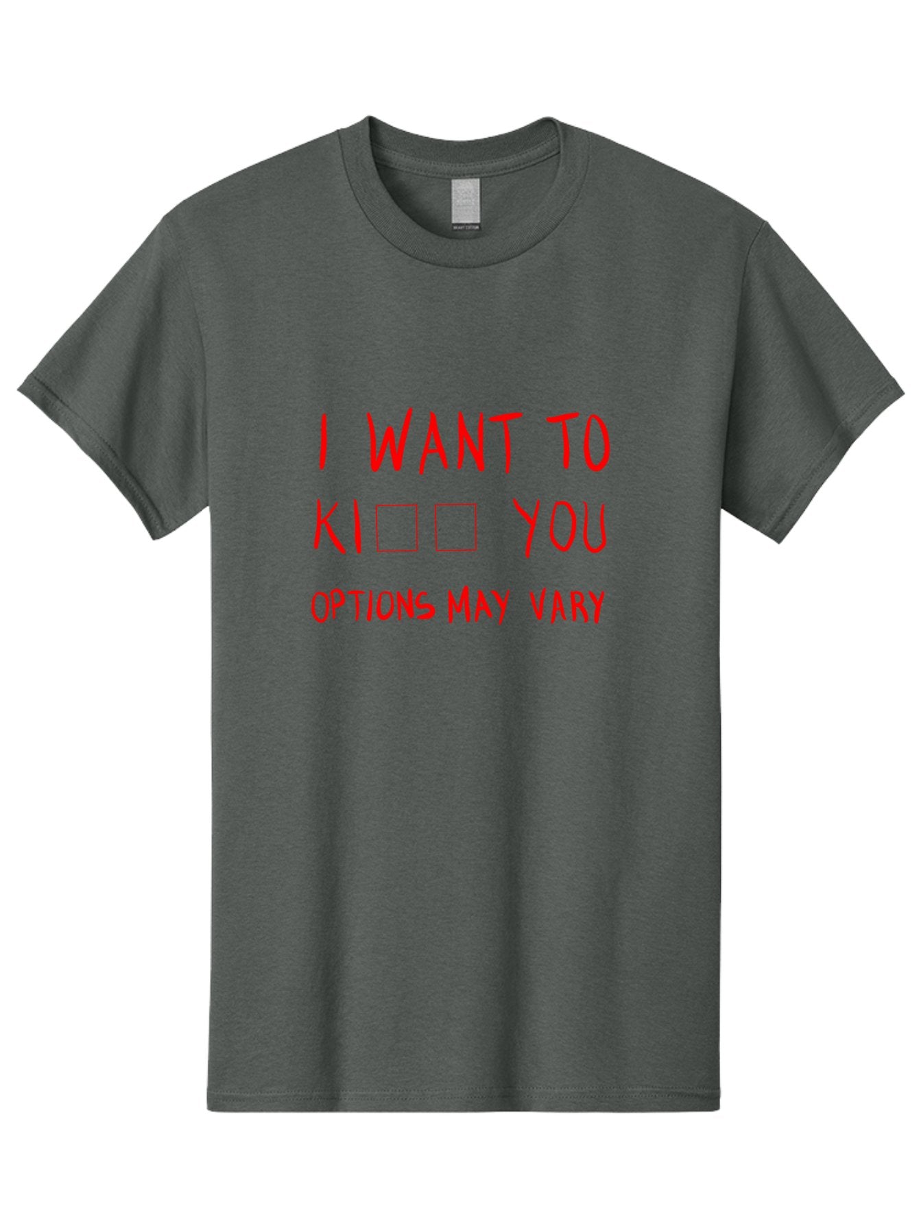 I-Want-To-Kill-You Men'S Graphic Tee, 100% Cotton, Comfortable Casual Summer Wear, Machine Washable, Humorous Graphic, Funny Sayings, Quirky Phrases, Sarcastic Humor, Ironic Expression, Playful Violence, Options May Vary, Meme Inspiration, -  Aaa079 15