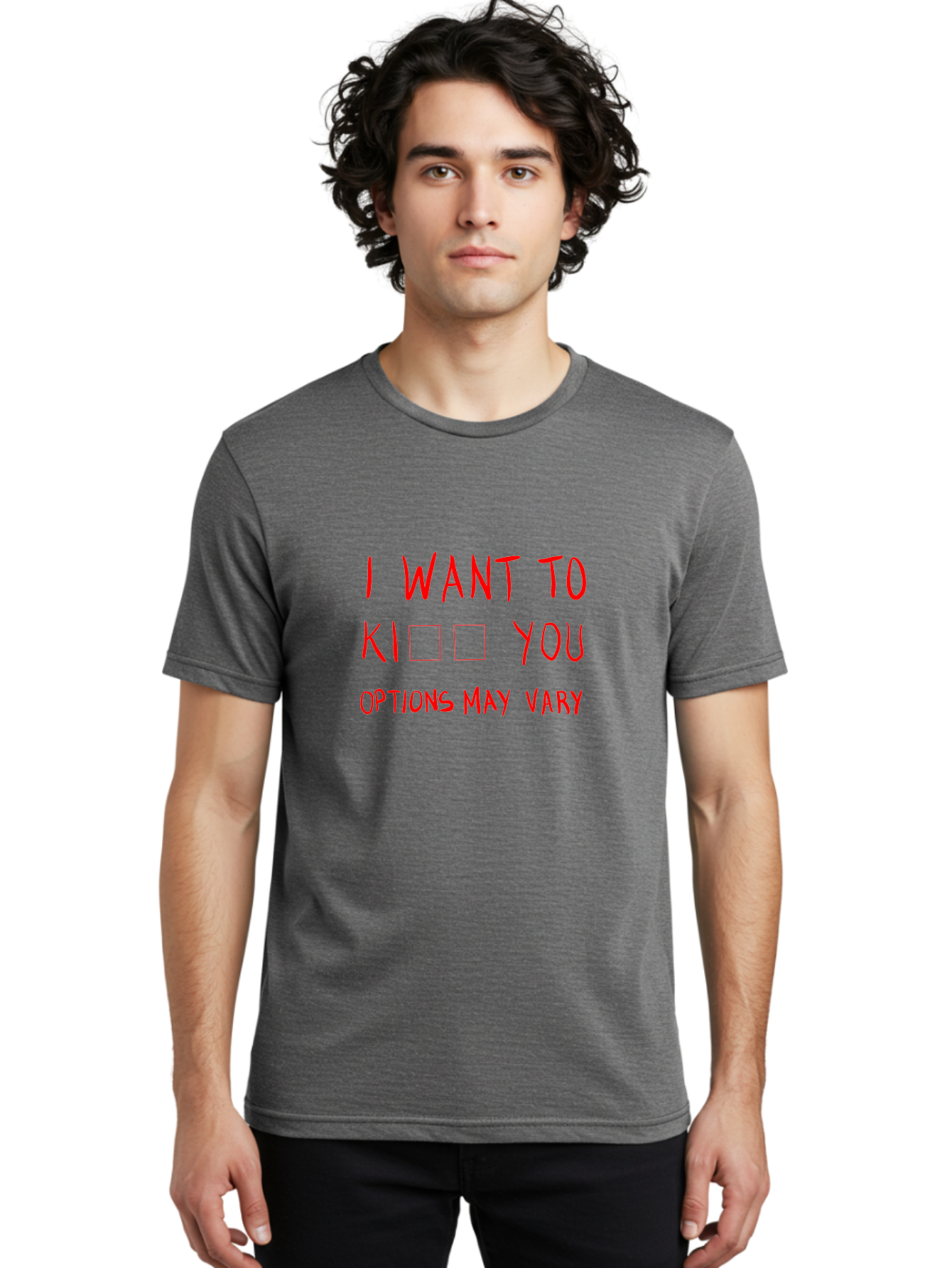 I-Want-To-Kill-You Men'S Graphic Tee, 100% Cotton, Comfortable Casual Summer Wear, Machine Washable, Humorous Graphic, Funny Sayings, Quirky Phrases, Sarcastic Humor, Ironic Expression, Playful Violence, Options May Vary, Meme Inspiration, -  Aaa079 16