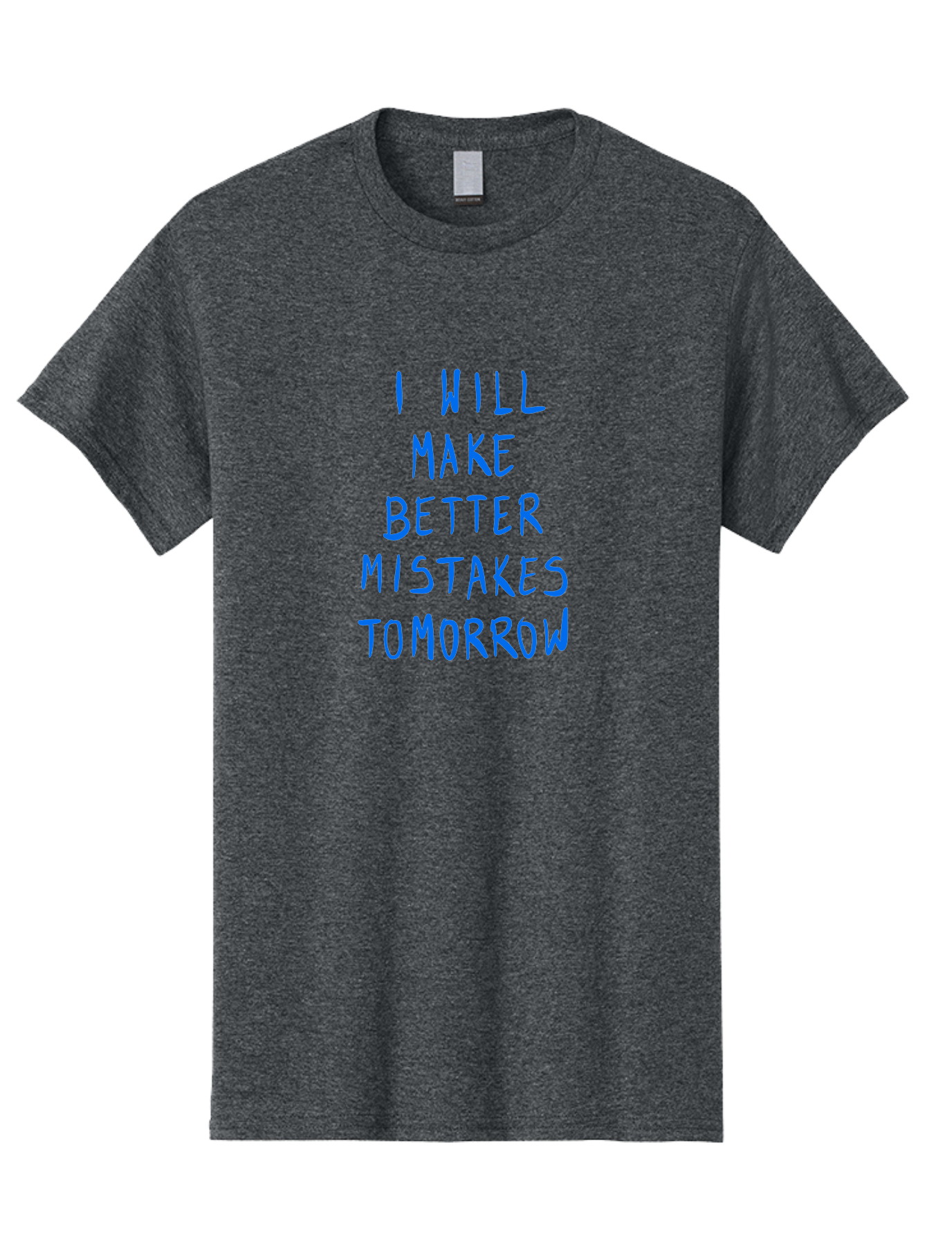 I-Will-Make-Better-Mistakes-Tomorrow Men'S Graphic Tee, 100% Cotton, Comfortable Casual Summer Wear, Machine Washable, Motivational Quote, Inspirational Saying, Humorous Phrase, Daily Affirmation, Self-Improvement, Personal Growth, -  Aaa080 25