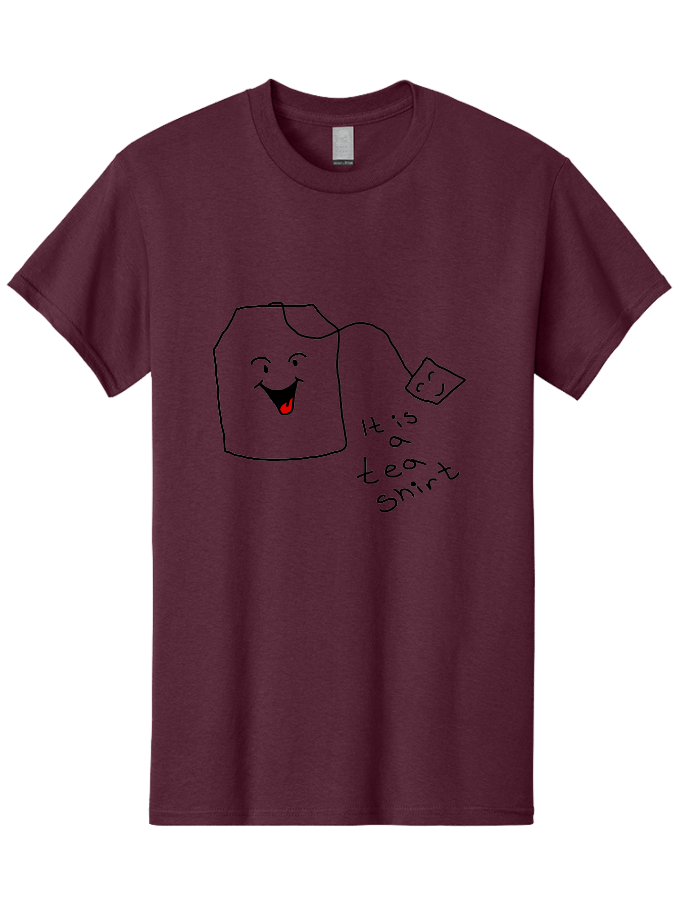 It-Is-Tea-Shirt Men'S Graphic Tee, 100% Cotton, Comfortable Casual Summer Wear, Machine Washable, Funny Pun, Cartoon Character, Tea Cup, Smiling Face, Tea Bag, Playful Joke, Wordplay, Humorous Image, Cute Design, Simple Drawing, Comical Art -  Aaa082 21