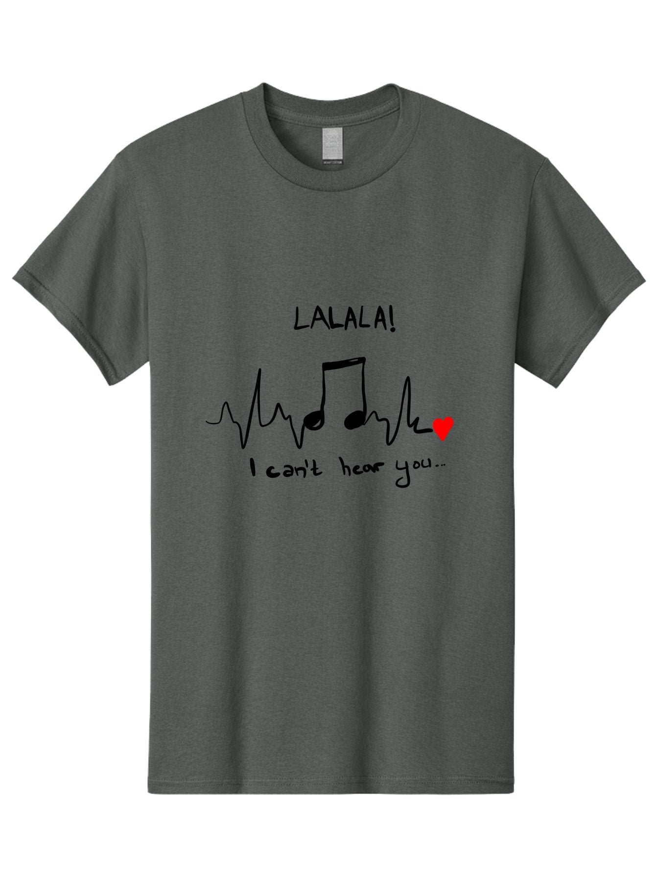 Lalala Men'S Graphic Tee, 100% Cotton, Comfortable Casual Summer Wear, Machine Washable, Musical Notes, Heartbeat Rhythm, Love Symbol, Melody, Harmony, Music Art, Quirky Design -  Aaa085 7