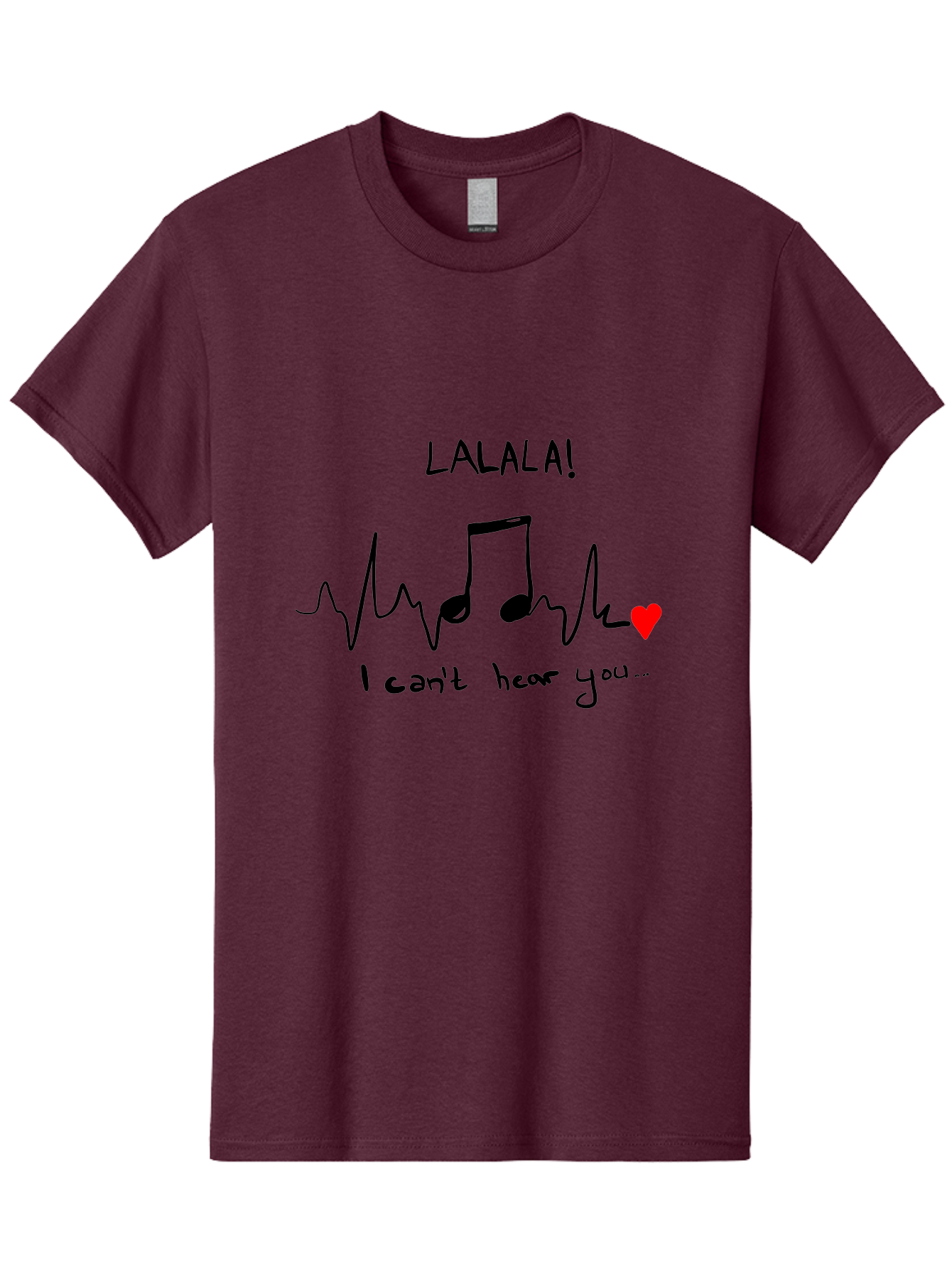 Lalala Men'S Graphic Tee, 100% Cotton, Comfortable Casual Summer Wear, Machine Washable, Musical Notes, Heartbeat Rhythm, Love Symbol, Melody, Harmony, Music Art, Quirky Design -  Aaa085 13