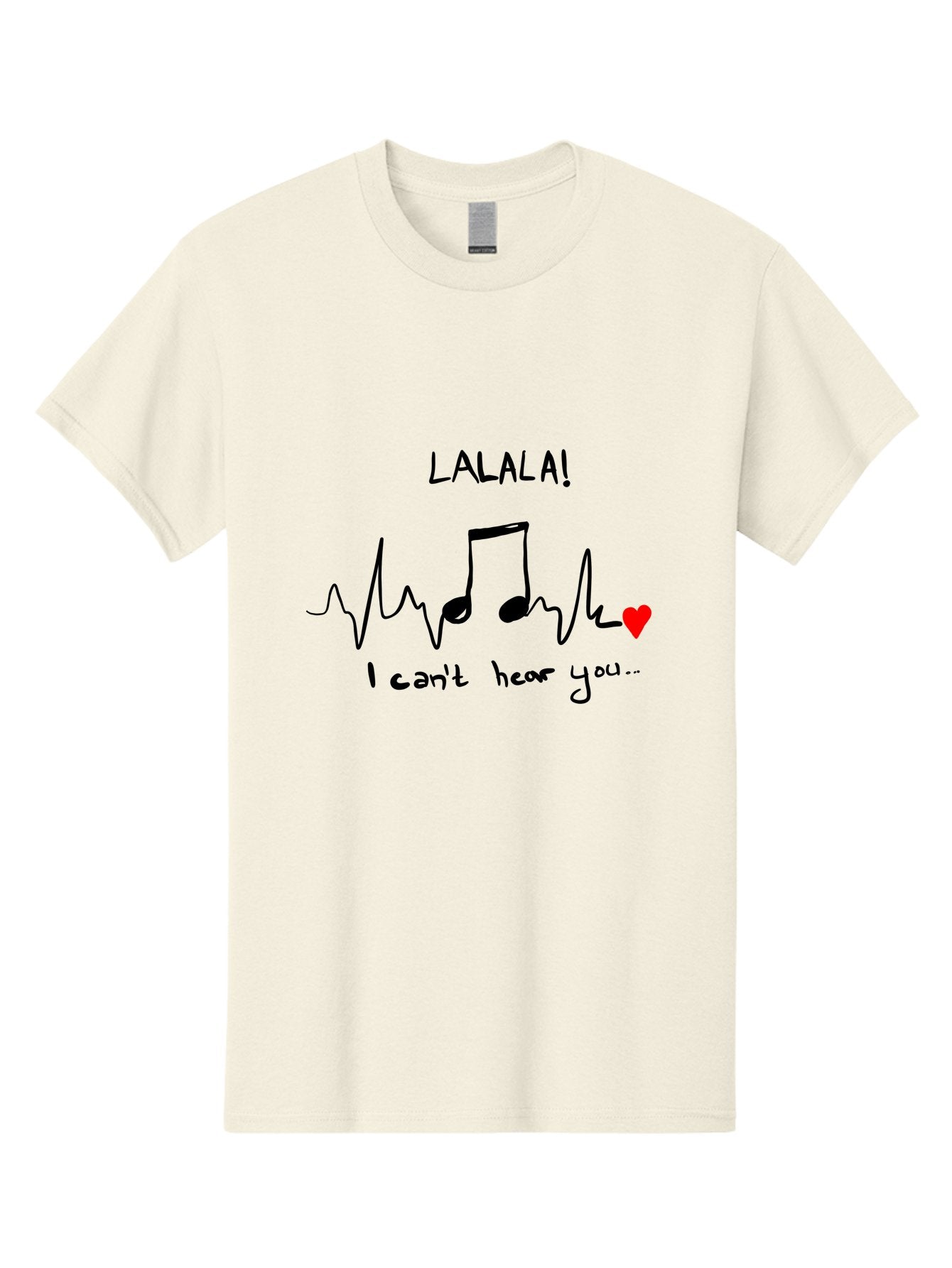 Lalala Men'S Graphic Tee, 100% Cotton, Comfortable Casual Summer Wear, Machine Washable, Musical Notes, Heartbeat Rhythm, Love Symbol, Melody, Harmony, Music Art, Quirky Design -  Aaa085 17