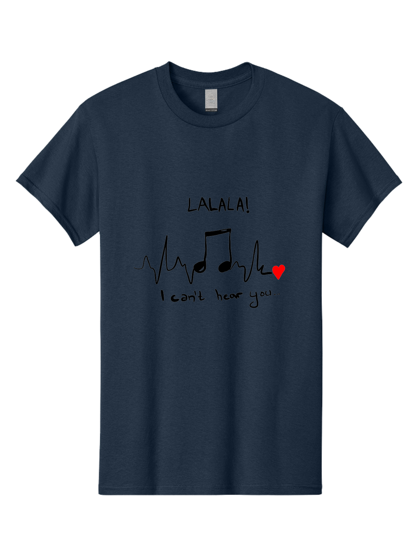 Lalala Men'S Graphic Tee, 100% Cotton, Comfortable Casual Summer Wear, Machine Washable, Musical Notes, Heartbeat Rhythm, Love Symbol, Melody, Harmony, Music Art, Quirky Design -  Aaa085 15