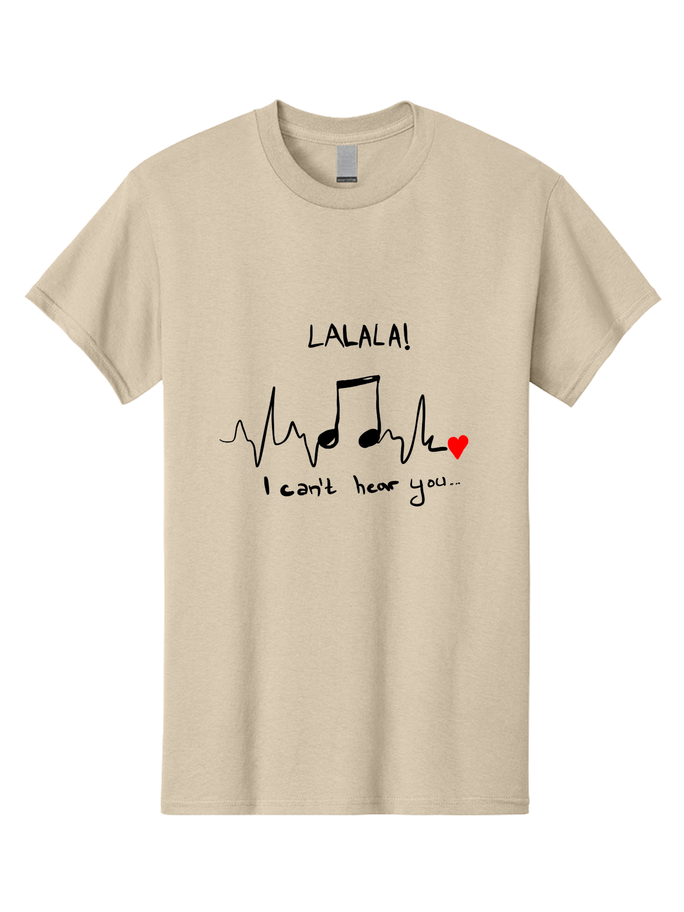 Lalala Men'S Graphic Tee, 100% Cotton, Comfortable Casual Summer Wear, Machine Washable, Musical Notes, Heartbeat Rhythm, Love Symbol, Melody, Harmony, Music Art, Quirky Design -  Aaa085 29