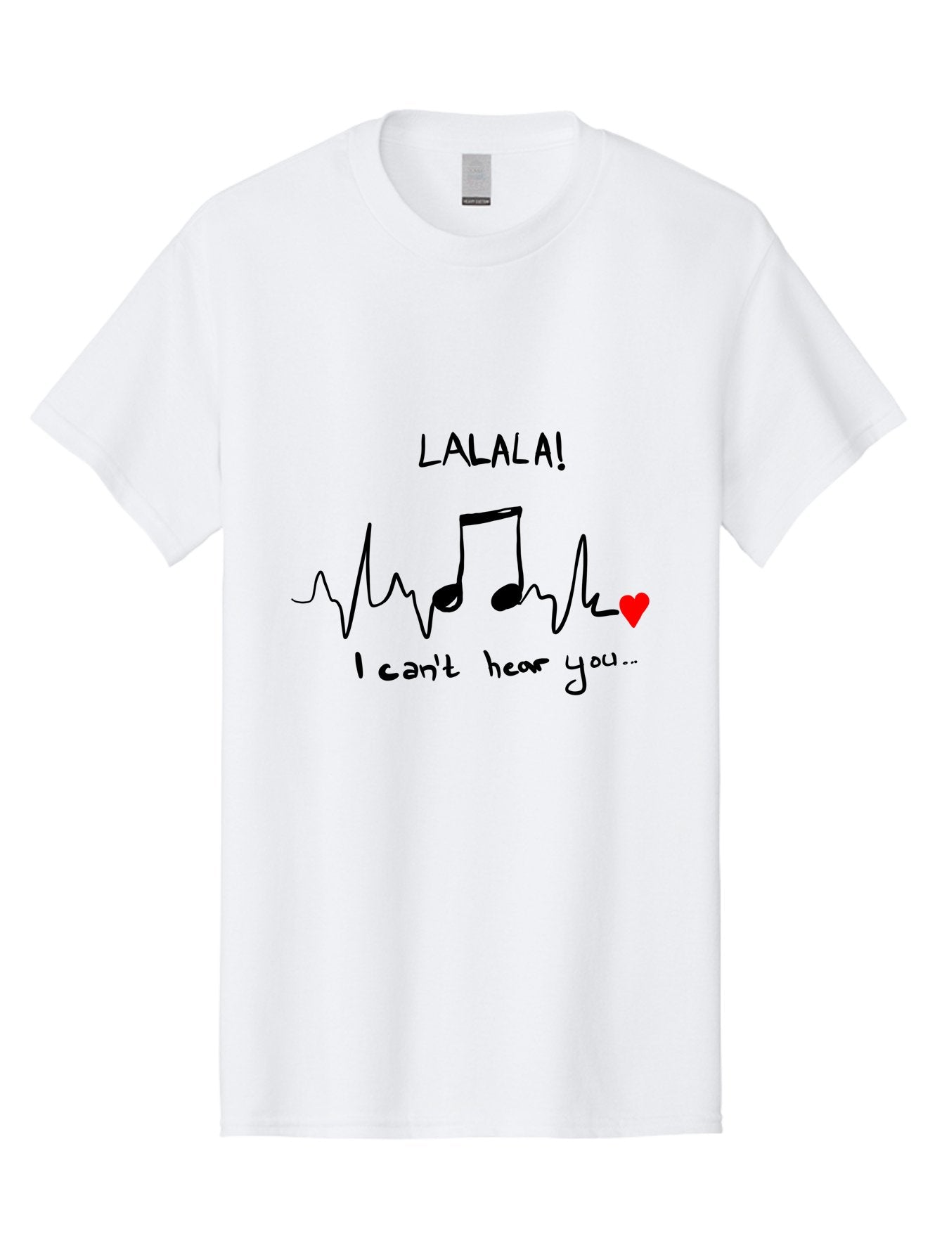 Lalala Men'S Graphic Tee, 100% Cotton, Comfortable Casual Summer Wear, Machine Washable, Musical Notes, Heartbeat Rhythm, Love Symbol, Melody, Harmony, Music Art, Quirky Design -  Aaa085 13