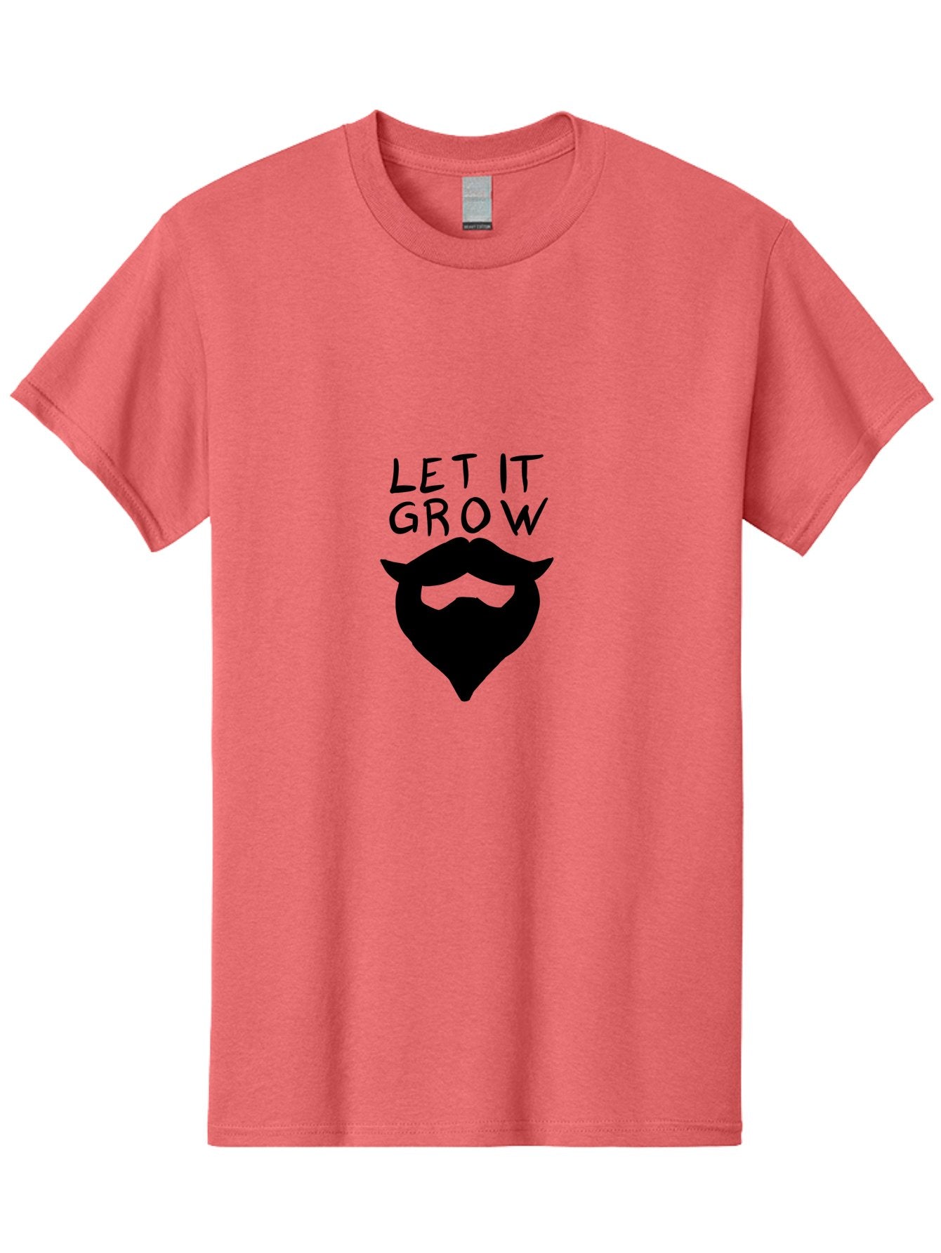 Let-It-Grow Men'S Graphic Tee, 100% Cotton, Comfortable Casual Summer Wear, Machine Washable, Beard Care, Facial Hair, Grooming, Let It Grow, Beard Growth, Hipster Style, Beard Maintenance, Beard Products -  Aaa086 27