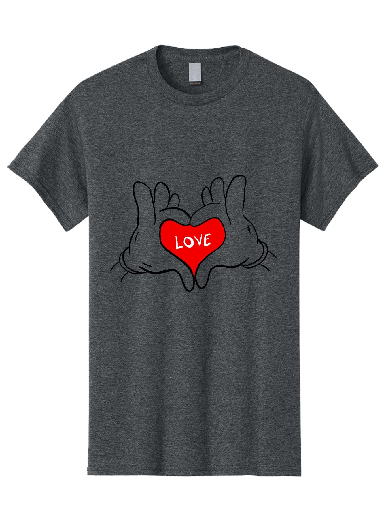 Love-Heart-Hands Men'S Graphic Tee, 100% Cotton, Comfortable Casual Summer Wear, Machine Washable, Hand Holding Heart, Symbol Of Love, Heart Shape, Love Message, Red Heart, Hands Together, Love Gesture, Heartwarming Symbol -  Aaa091 17
