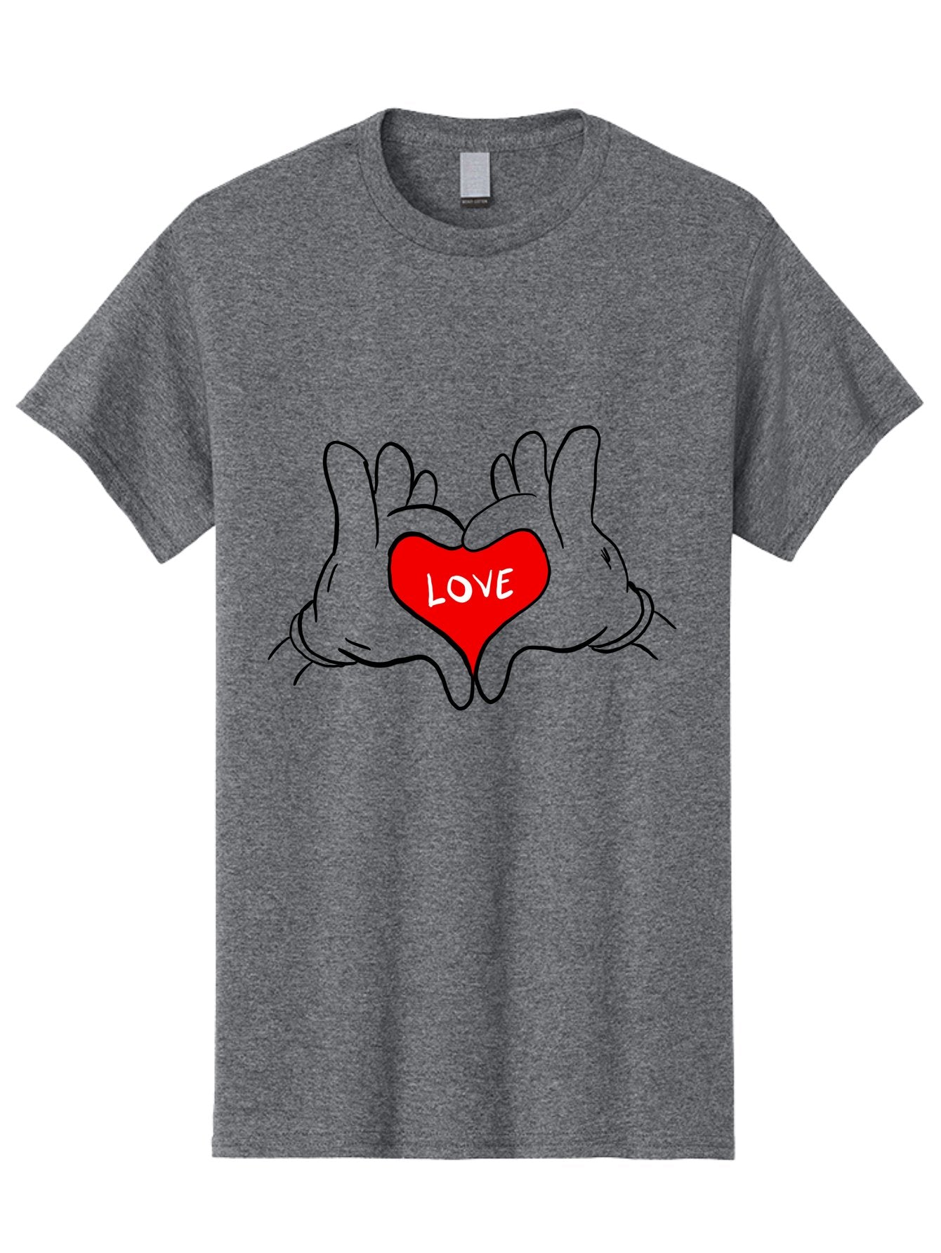 Love-Heart-Hands Men'S Graphic Tee, 100% Cotton, Comfortable Casual Summer Wear, Machine Washable, Hand Holding Heart, Symbol Of Love, Heart Shape, Love Message, Red Heart, Hands Together, Love Gesture, Heartwarming Symbol -  Aaa091 7