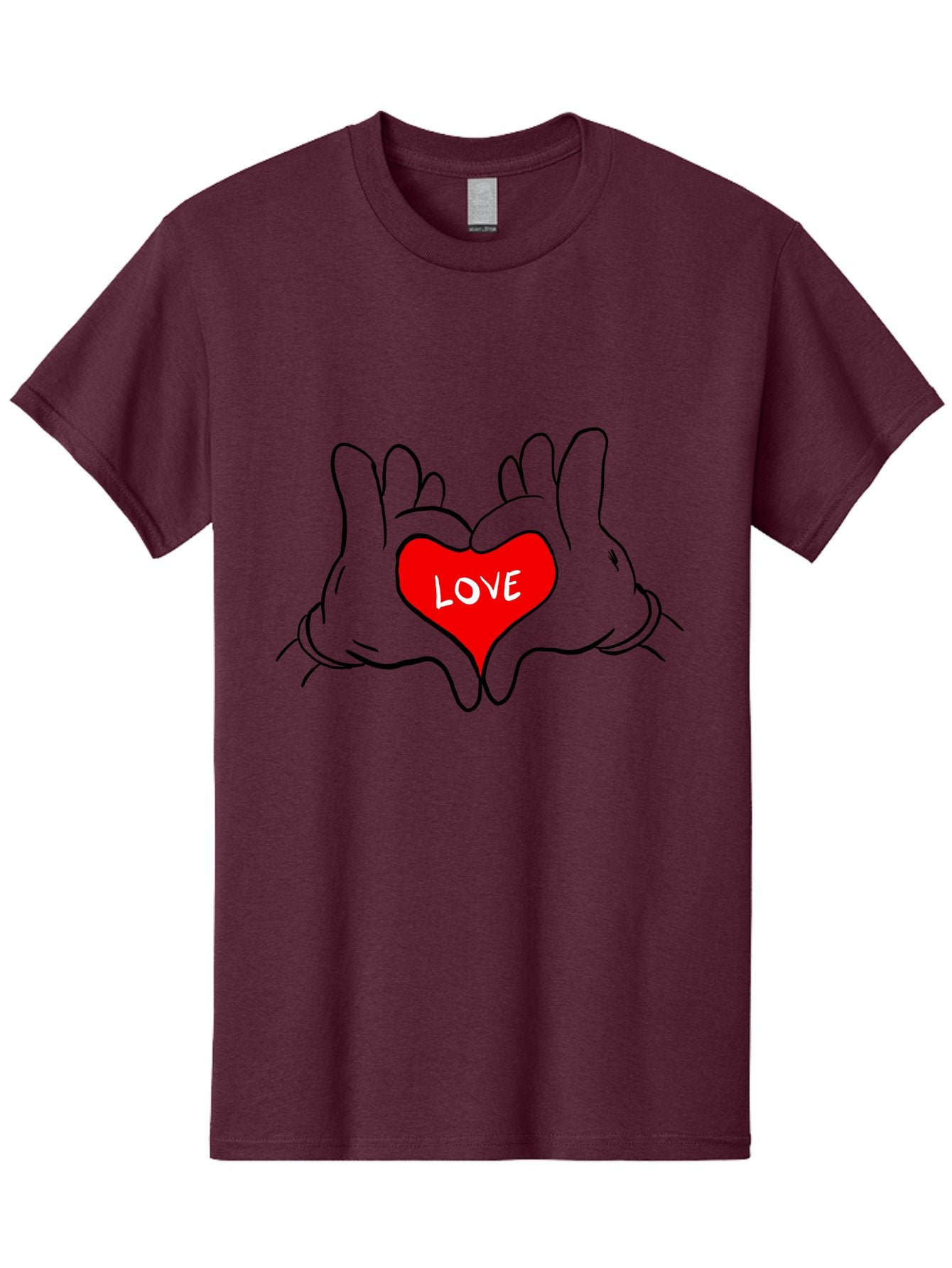 Love-Heart-Hands Men'S Graphic Tee, 100% Cotton, Comfortable Casual Summer Wear, Machine Washable, Hand Holding Heart, Symbol Of Love, Heart Shape, Love Message, Red Heart, Hands Together, Love Gesture, Heartwarming Symbol -  Aaa091 13