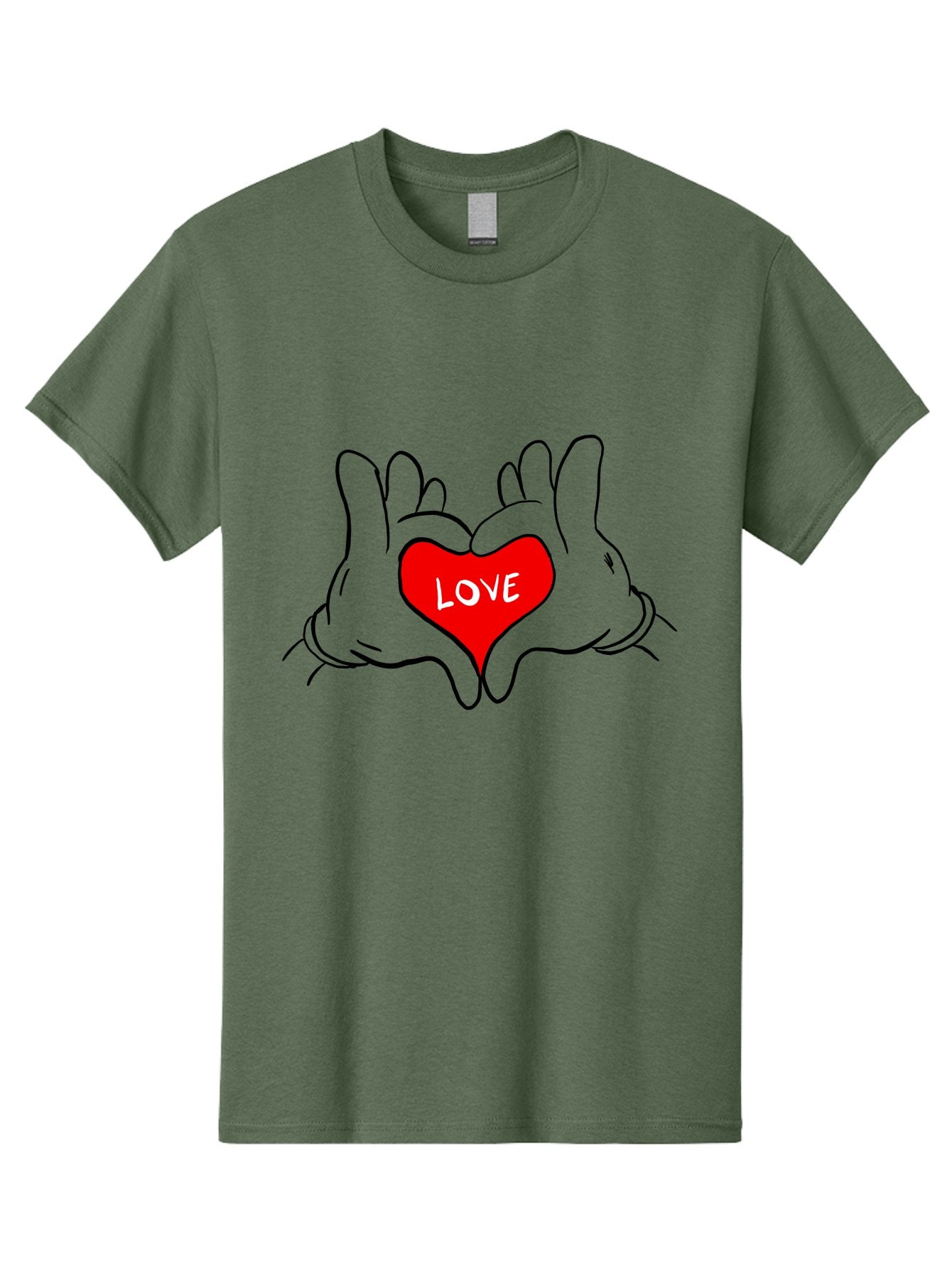 Love-Heart-Hands Men'S Graphic Tee, 100% Cotton, Comfortable Casual Summer Wear, Machine Washable, Hand Holding Heart, Symbol Of Love, Heart Shape, Love Message, Red Heart, Hands Together, Love Gesture, Heartwarming Symbol -  Aaa091 25