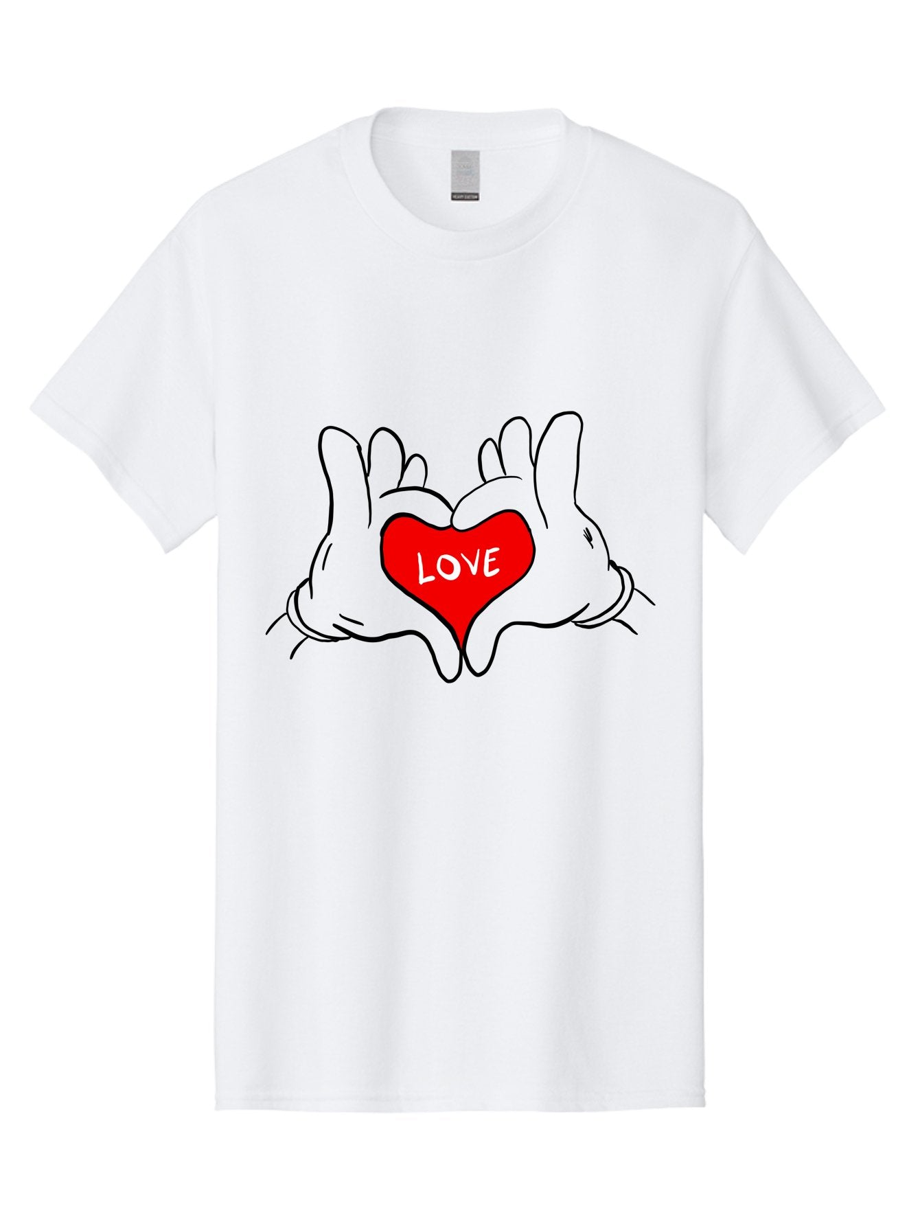Love-Heart-Hands Men'S Graphic Tee, 100% Cotton, Comfortable Casual Summer Wear, Machine Washable, Hand Holding Heart, Symbol Of Love, Heart Shape, Love Message, Red Heart, Hands Together, Love Gesture, Heartwarming Symbol -  Aaa091 21