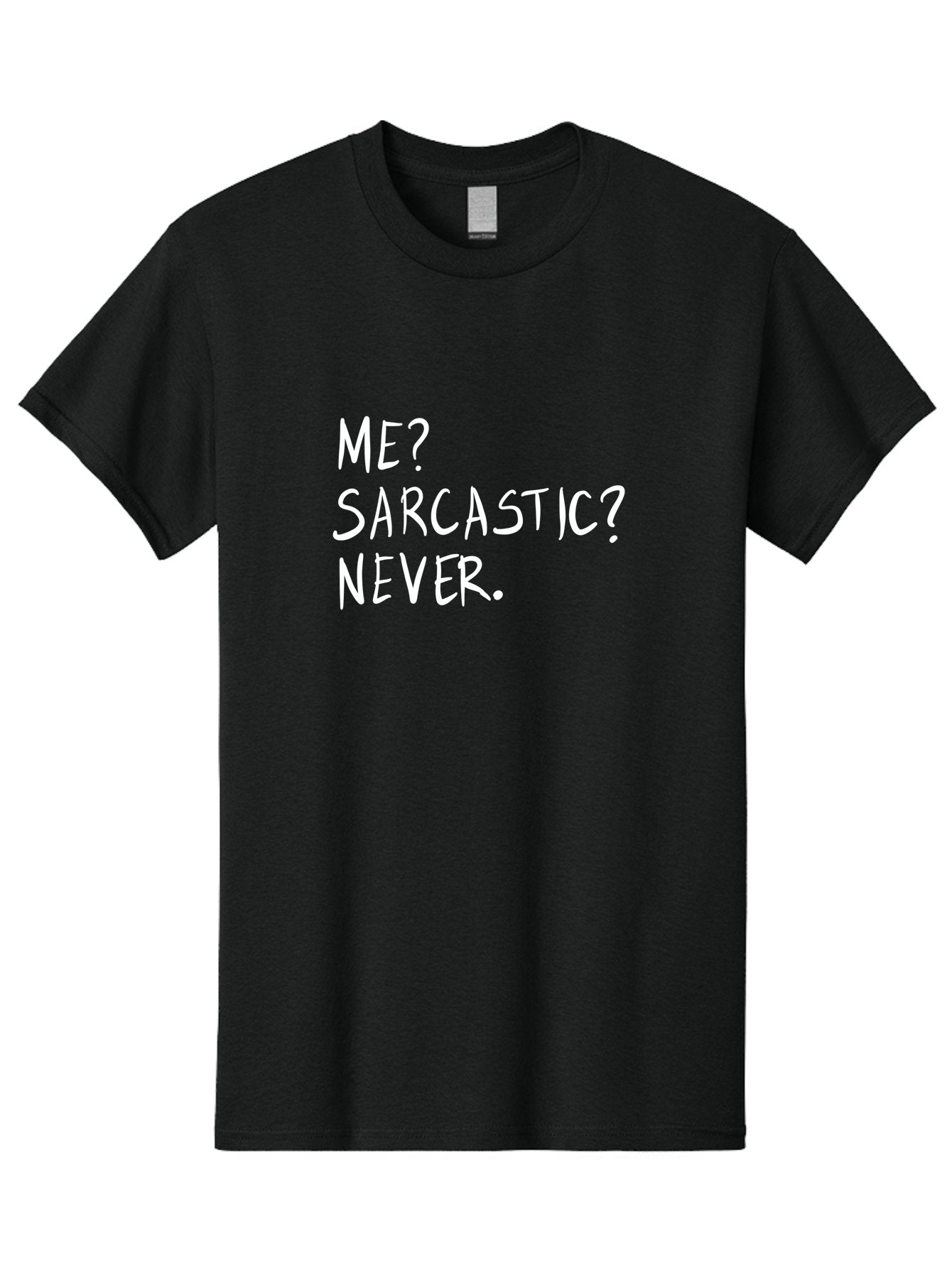 Me-Sarcastic-Never Men'S Graphic Tee, 100% Cotton, Comfortable Casual Summer Wear, Machine Washable, Sarcastic Humor, Funny Quote, Witty Saying, Ironic Phrase, Humorous Meme, Playful Banter, Tongue-In-Cheek Remark -  Aaa094 3