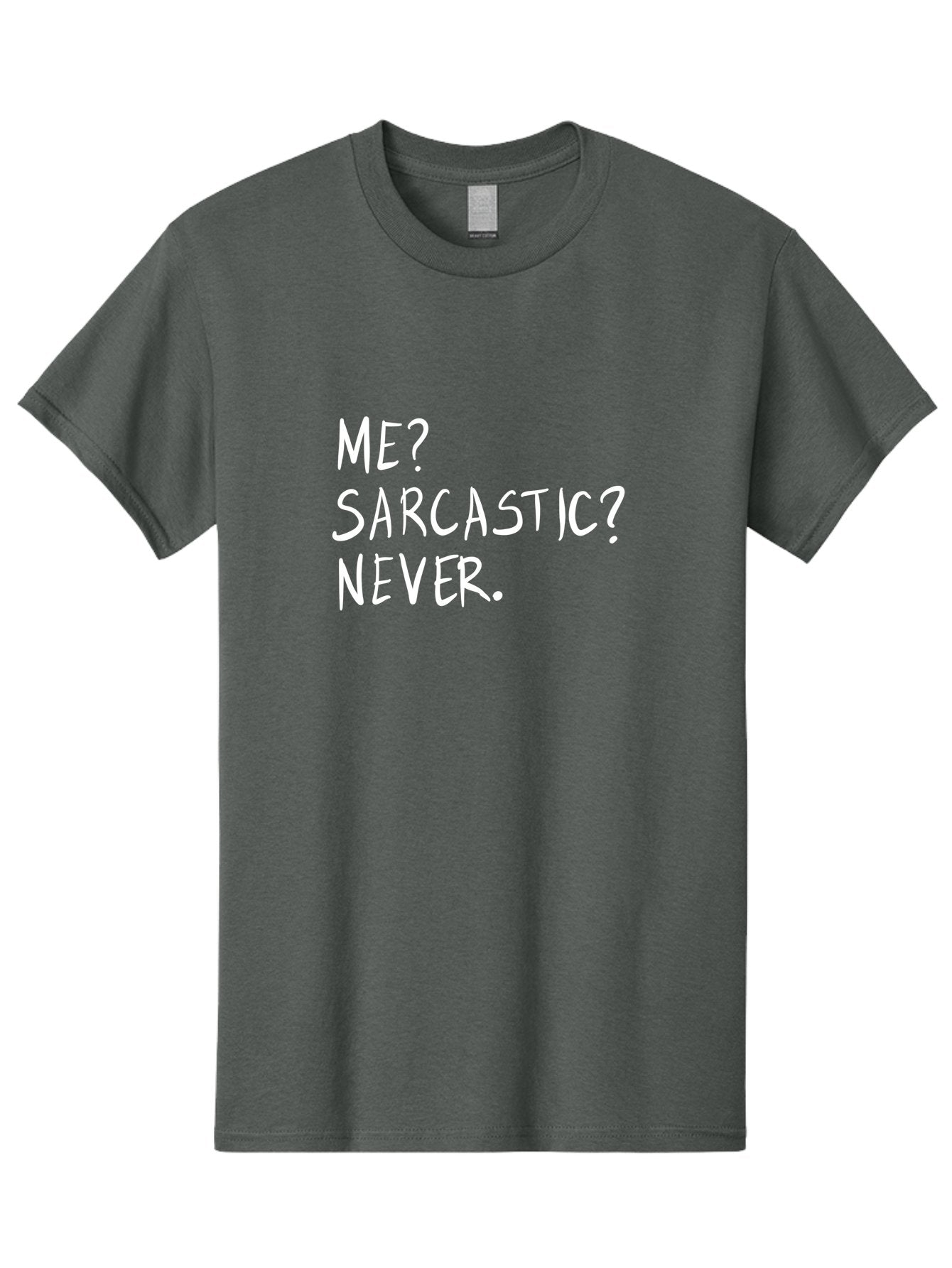 Me-Sarcastic-Never Men'S Graphic Tee, 100% Cotton, Comfortable Casual Summer Wear, Machine Washable, Sarcastic Humor, Funny Quote, Witty Saying, Ironic Phrase, Humorous Meme, Playful Banter, Tongue-In-Cheek Remark -  Aaa094 5