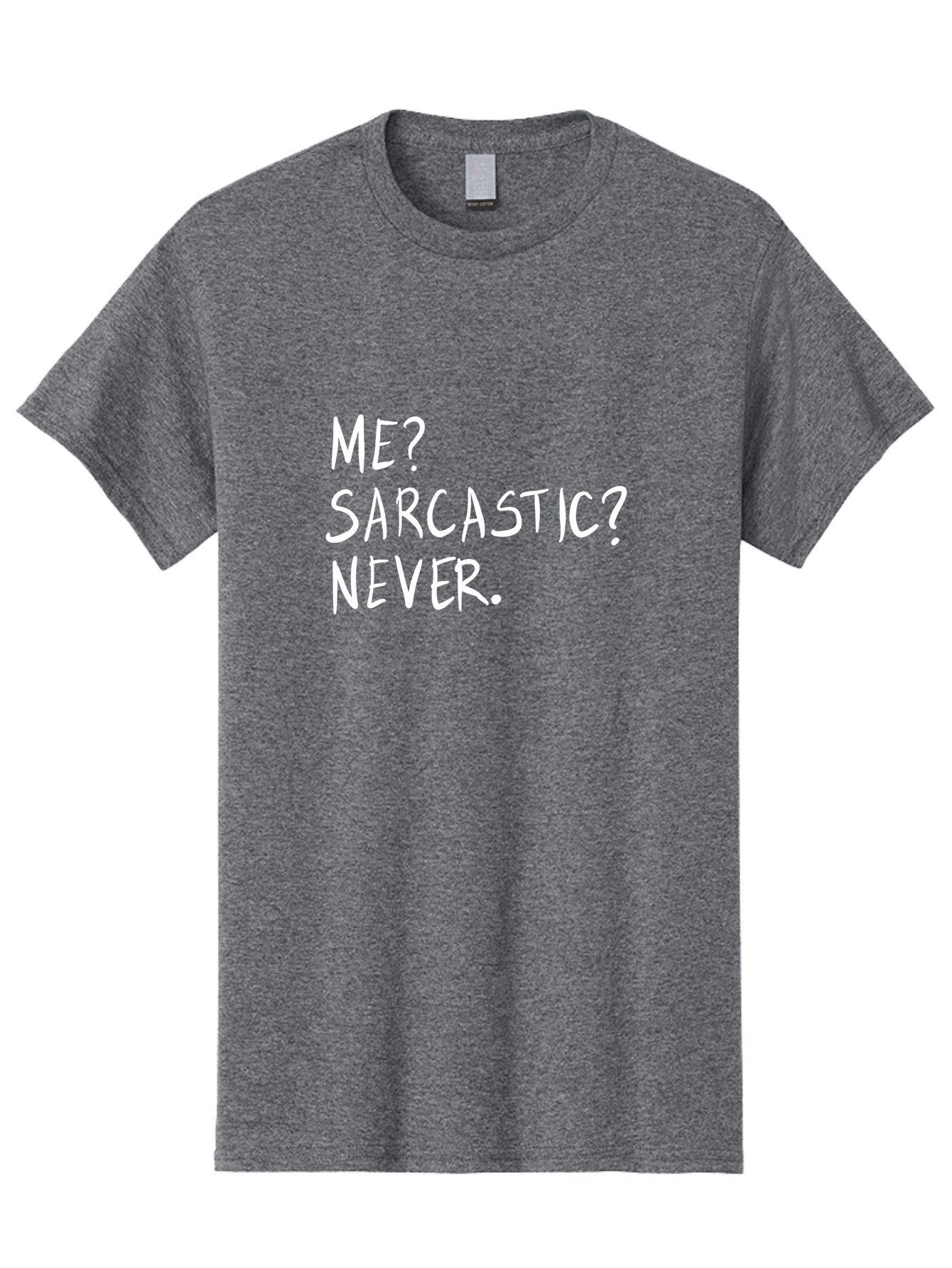 Me-Sarcastic-Never Men'S Graphic Tee, 100% Cotton, Comfortable Casual Summer Wear, Machine Washable, Sarcastic Humor, Funny Quote, Witty Saying, Ironic Phrase, Humorous Meme, Playful Banter, Tongue-In-Cheek Remark -  Aaa094 9