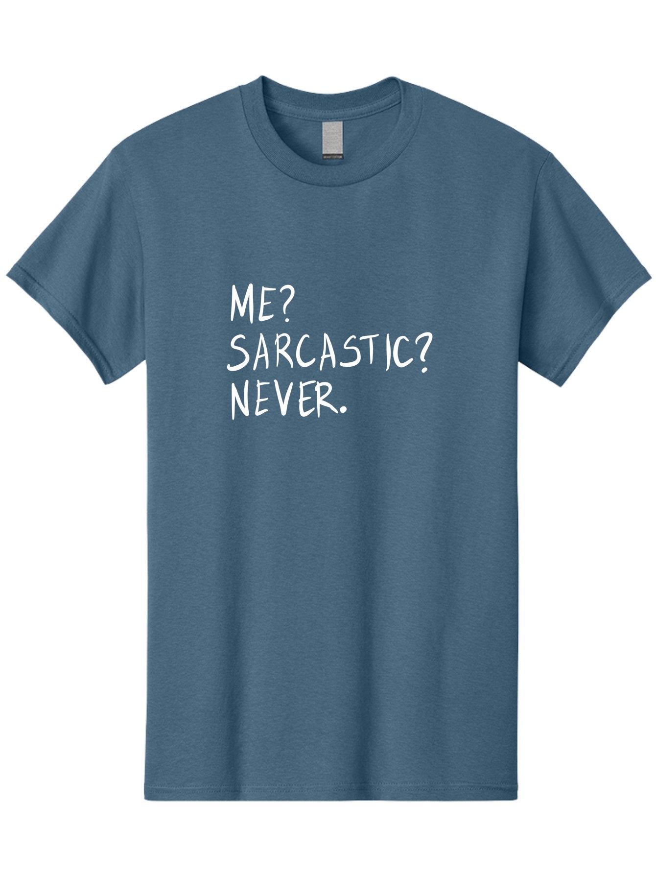 Me-Sarcastic-Never Men'S Graphic Tee, 100% Cotton, Comfortable Casual Summer Wear, Machine Washable, Sarcastic Humor, Funny Quote, Witty Saying, Ironic Phrase, Humorous Meme, Playful Banter, Tongue-In-Cheek Remark -  Aaa094 27