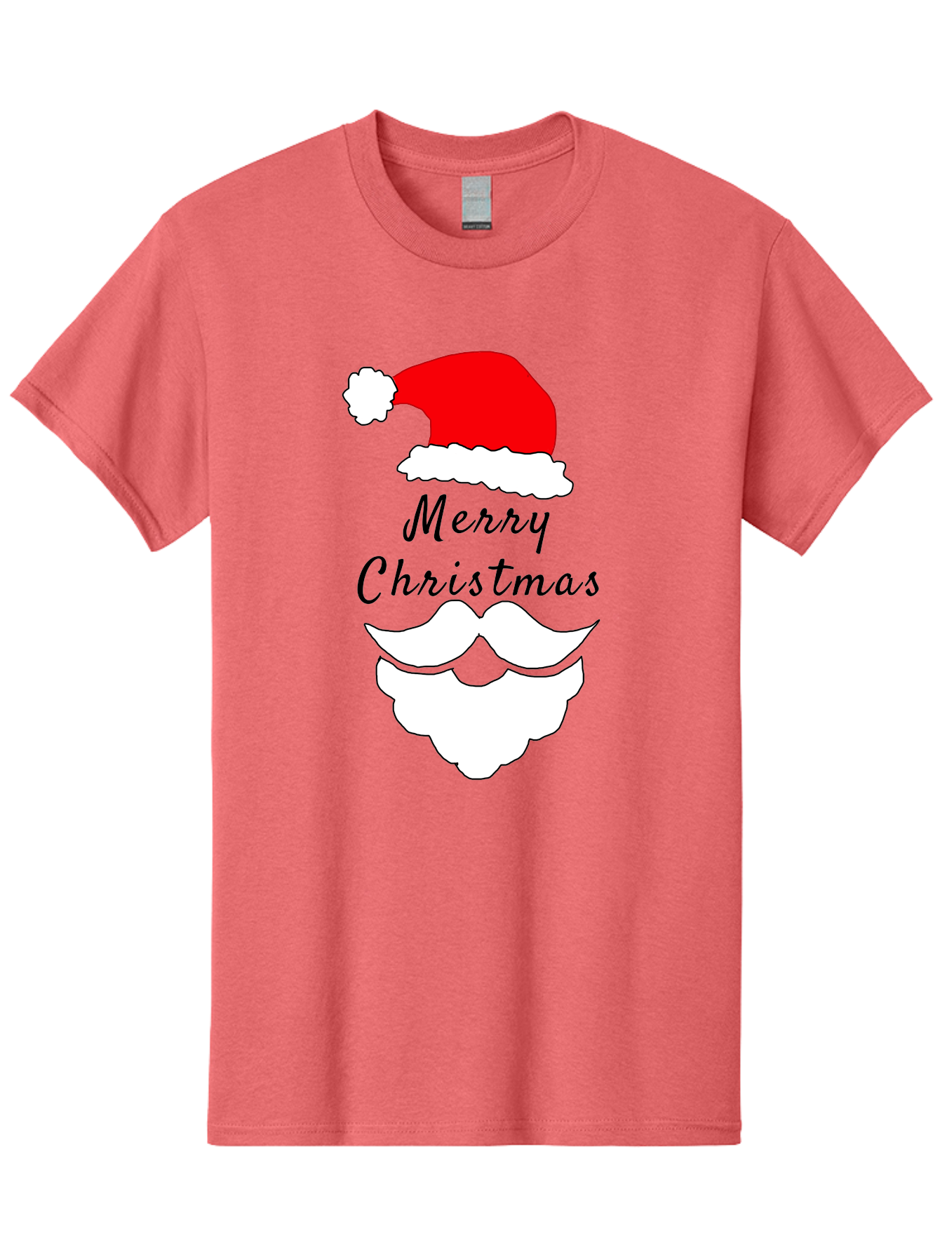 Merry-Christmas Men'S Graphic Tee, 100% Cotton, Comfortable Casual Summer Wear, Machine Washable, Merry Christmas, Santa Hat, White Beard, Festive Season, Holiday Greeting, Christmas Wishes, Jolly Old Saint Nick, Winter Wonderland, -  Aaa097 15