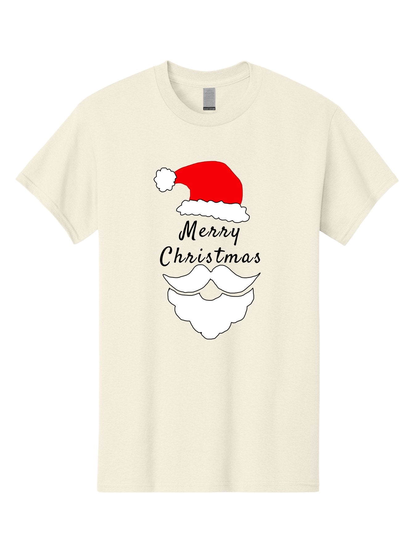 Merry-Christmas Men'S Graphic Tee, 100% Cotton, Comfortable Casual Summer Wear, Machine Washable, Merry Christmas, Santa Hat, White Beard, Festive Season, Holiday Greeting, Christmas Wishes, Jolly Old Saint Nick, Winter Wonderland, -  Aaa097 17
