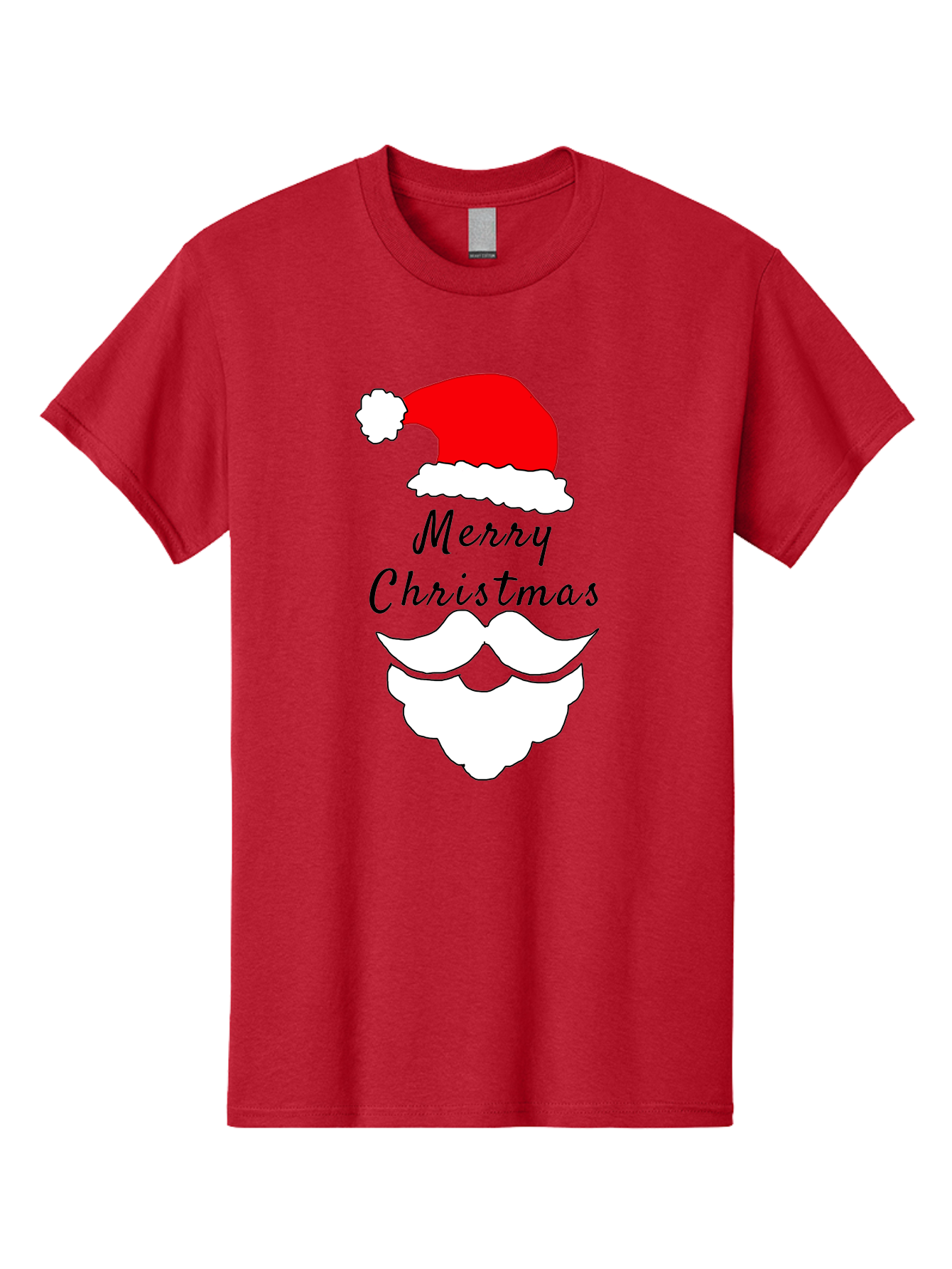 Merry-Christmas Men'S Graphic Tee, 100% Cotton, Comfortable Casual Summer Wear, Machine Washable, Merry Christmas, Santa Hat, White Beard, Festive Season, Holiday Greeting, Christmas Wishes, Jolly Old Saint Nick, Winter Wonderland, -  Aaa097 19