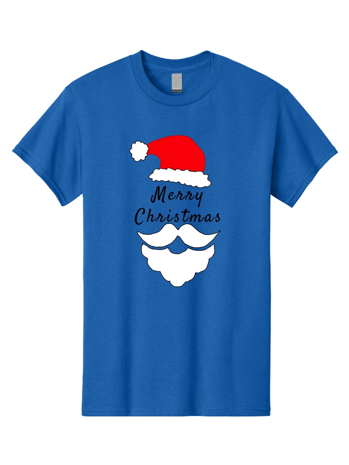 Merry-Christmas Men'S Graphic Tee, 100% Cotton, Comfortable Casual Summer Wear, Machine Washable, Merry Christmas, Santa Hat, White Beard, Festive Season, Holiday Greeting, Christmas Wishes, Jolly Old Saint Nick, Winter Wonderland, -  Aaa097 11