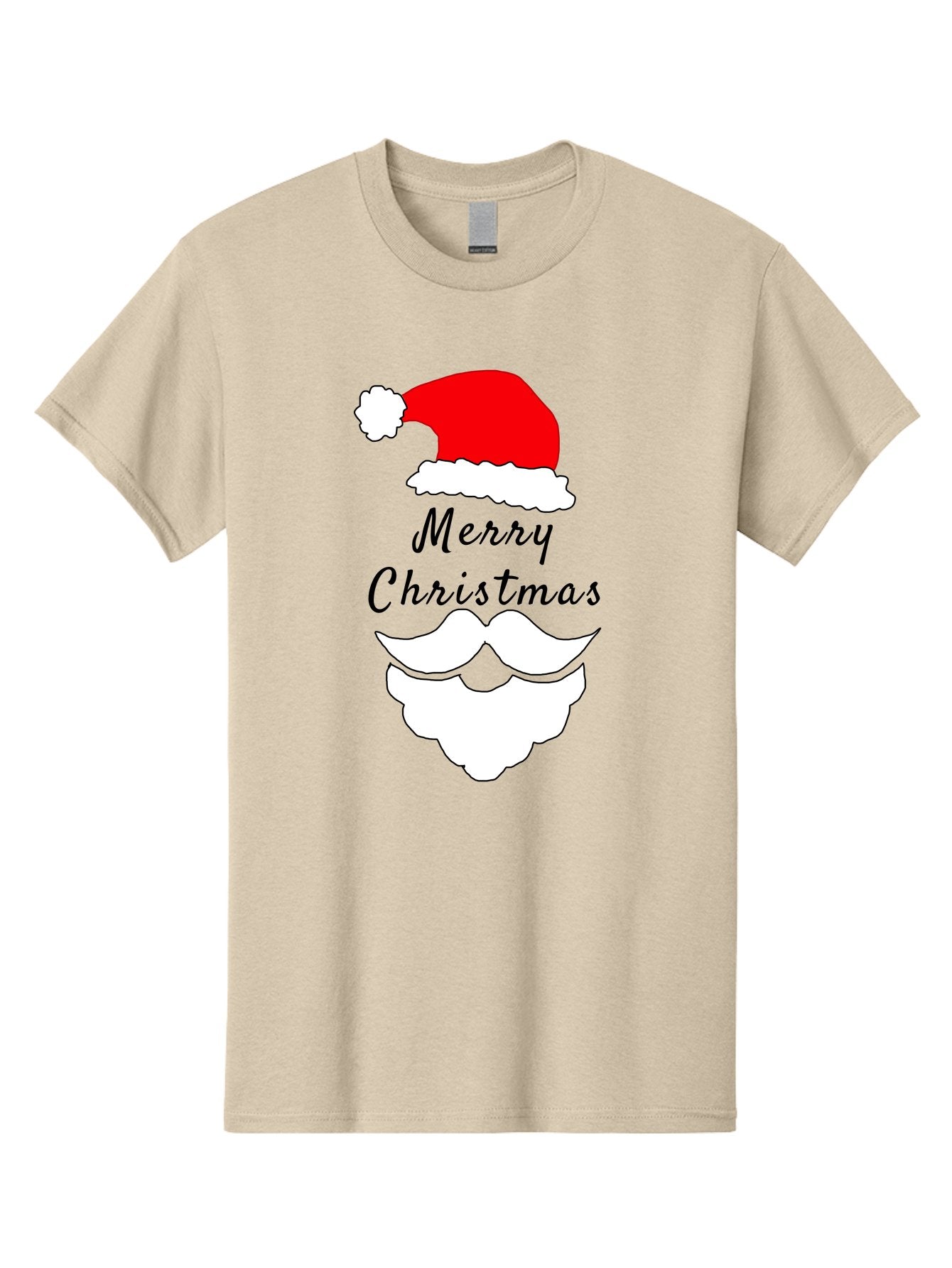 Merry-Christmas Men'S Graphic Tee, 100% Cotton, Comfortable Casual Summer Wear, Machine Washable, Merry Christmas, Santa Hat, White Beard, Festive Season, Holiday Greeting, Christmas Wishes, Jolly Old Saint Nick, Winter Wonderland, -  Aaa097 5