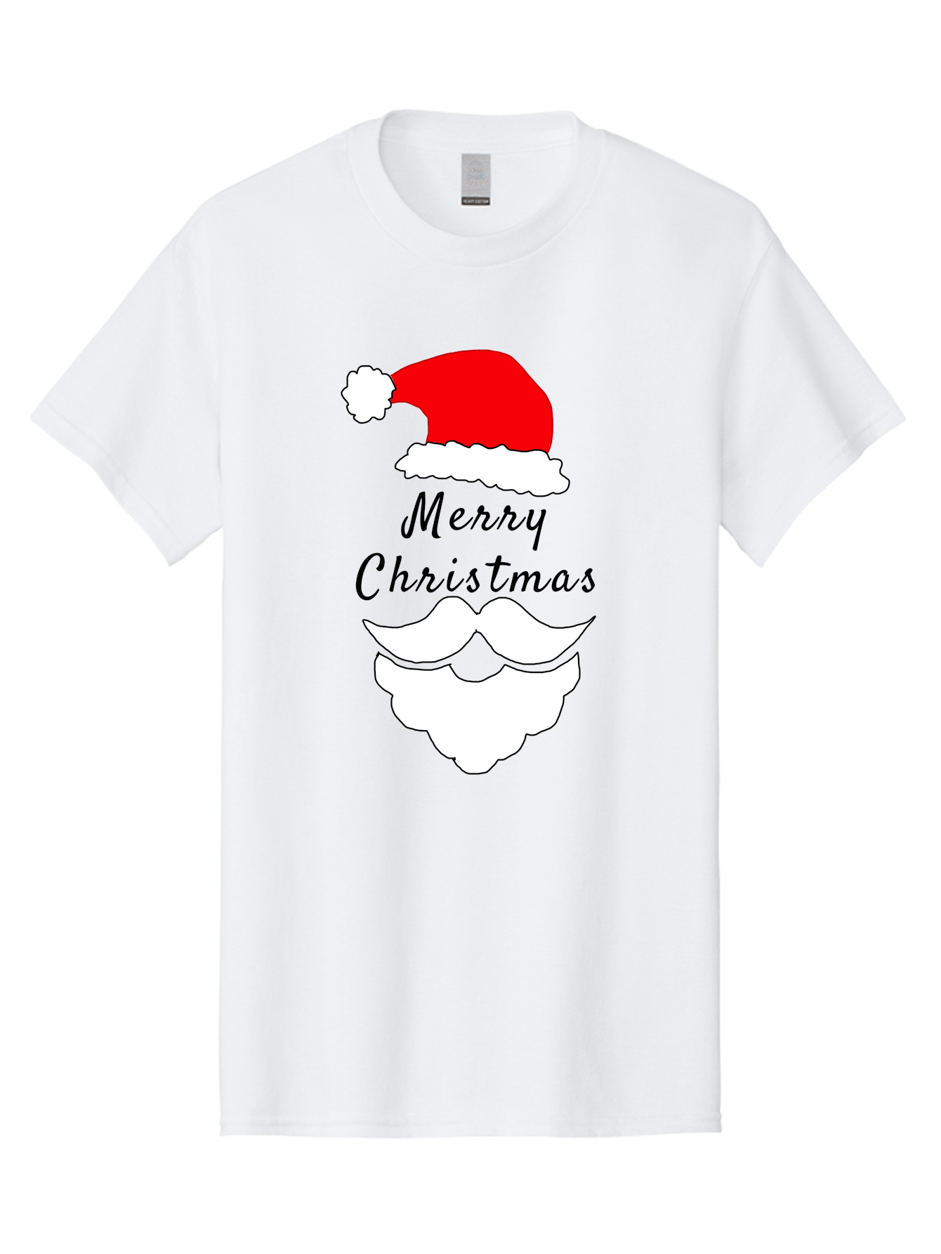 Merry-Christmas Men'S Graphic Tee, 100% Cotton, Comfortable Casual Summer Wear, Machine Washable, Merry Christmas, Santa Hat, White Beard, Festive Season, Holiday Greeting, Christmas Wishes, Jolly Old Saint Nick, Winter Wonderland, -  Aaa097 17