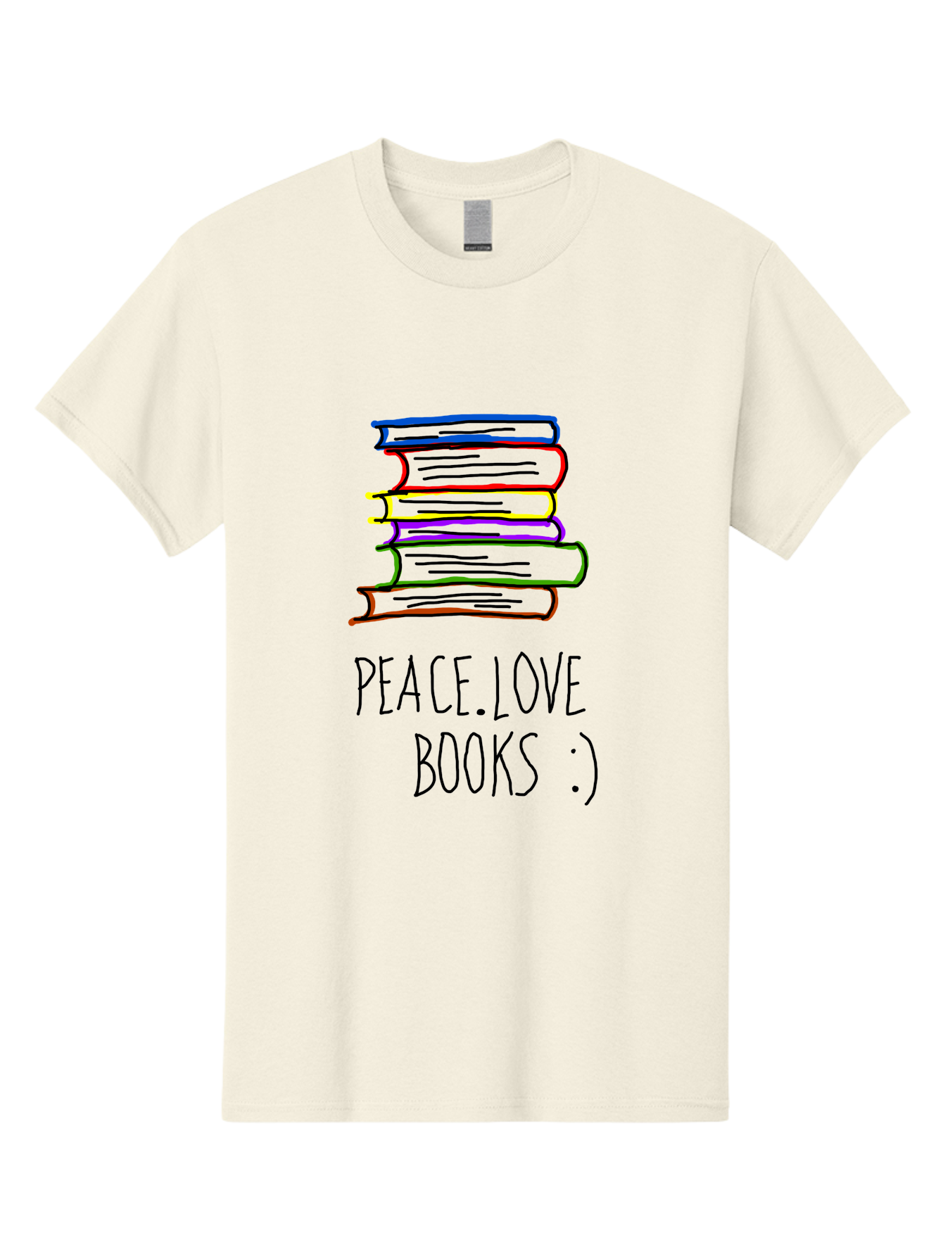 Peace-Love-Books Men'S Graphic Tee, 100% Cotton, Comfortable Casual Summer Wear, Machine Washable, Stack Of Books, Love For Reading, Peaceful Atmosphere, Inspirational Quote, Book Lovers, Reading Culture, Inspirational Message, -  Aaa109 9
