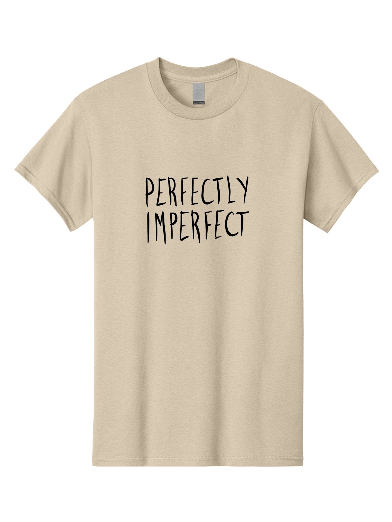 Perfectly-Imperfect Men'S Graphic Tee, 100% Cotton, Comfortable Casual Summer Wear, Machine Washable, Inspirational Quote, Positive Affirmation, Self-Acceptance, Motivation, Empowerment, Individuality, Uniqueness, Confidence Boost -  Aaa111 11