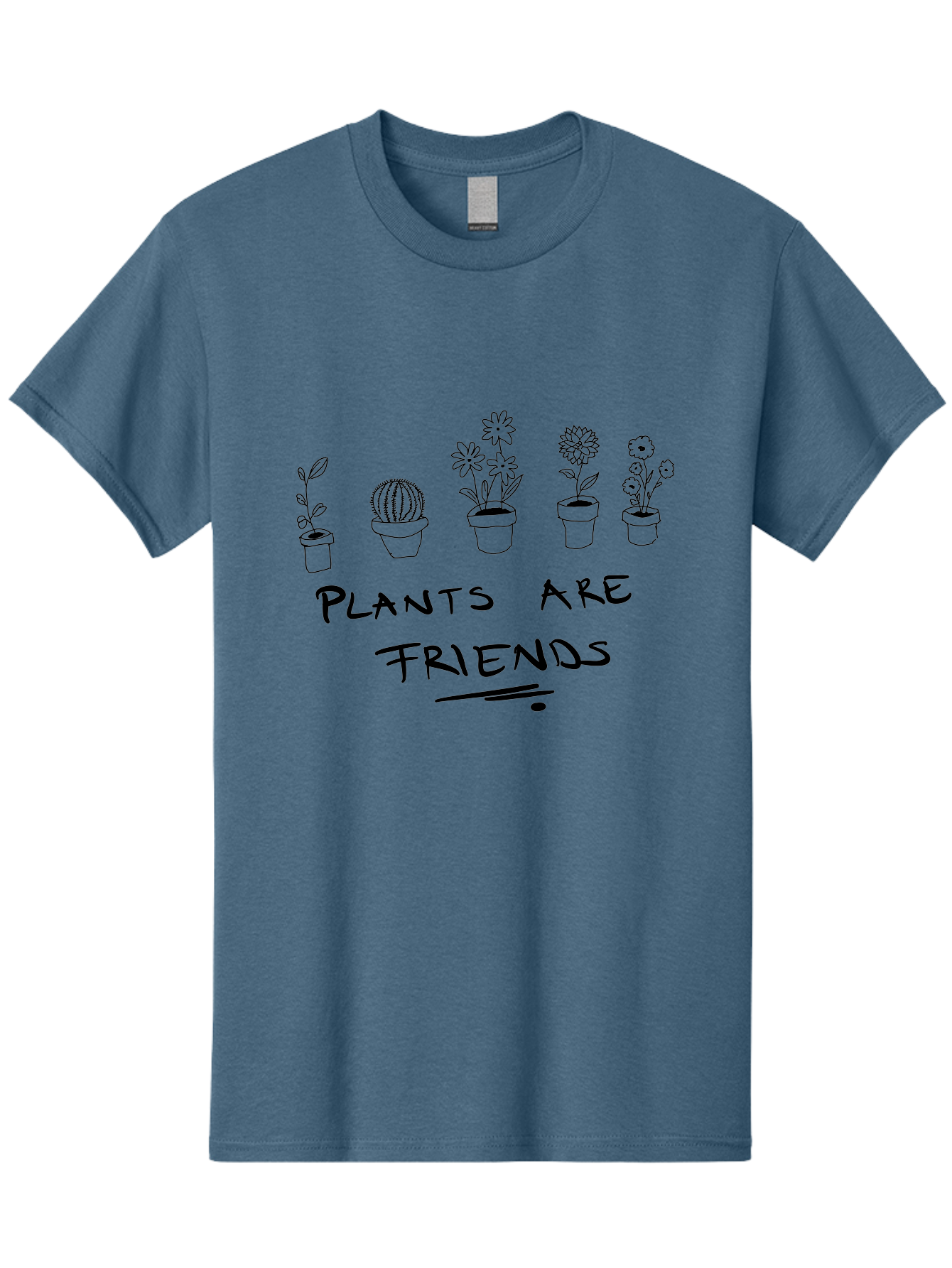 Plants-Are-Friends Men'S Graphic Tee, 100% Cotton, Comfortable Casual Summer Wear, Machine Washable, Potted Plants, Houseplants, Floral Arrangements, Botanical Art, Cactus, Friendship, Plant Love, Botanical Friends, Plant Appreciation -  Aaa113 15