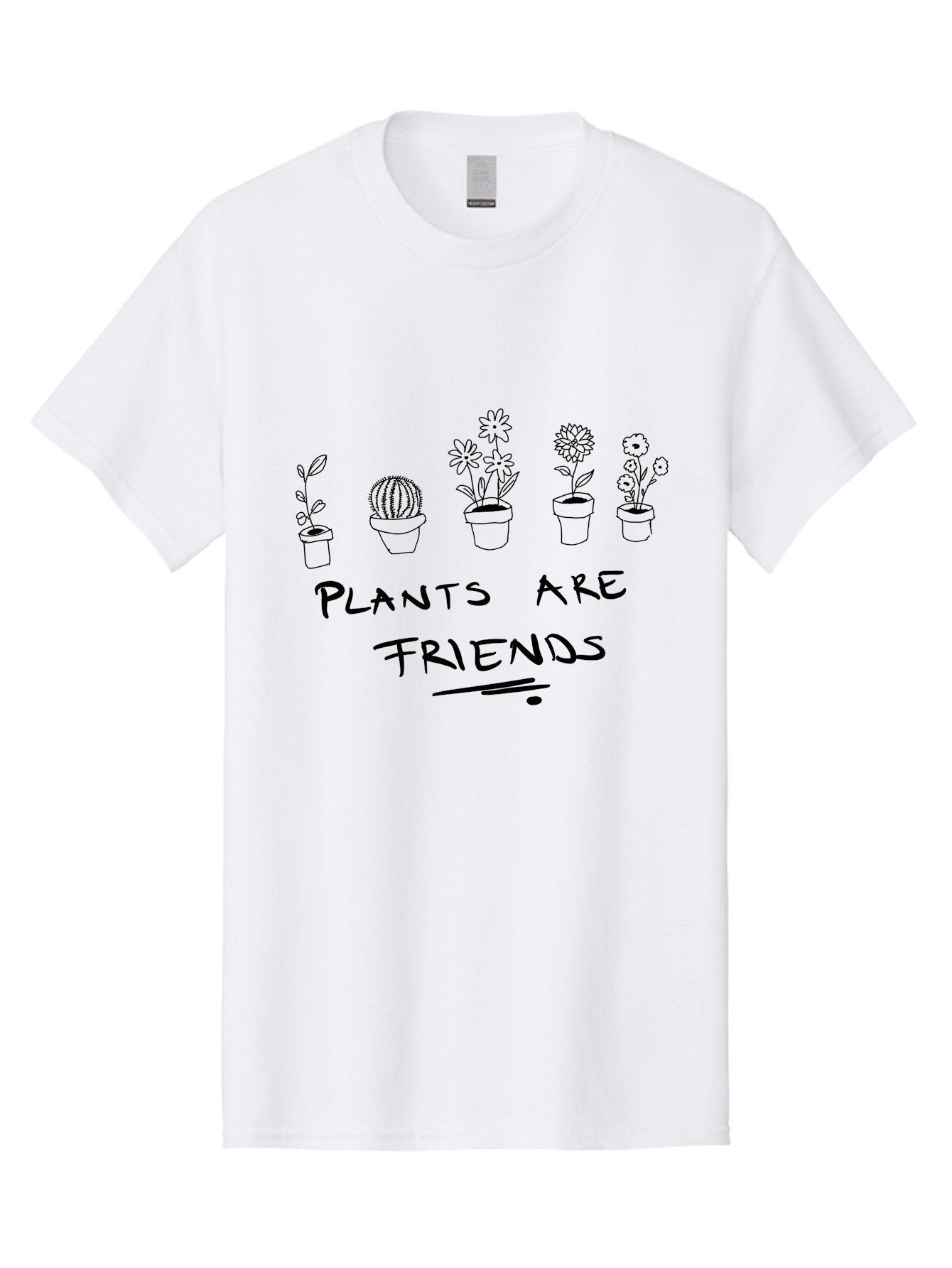 Plants-Are-Friends Men'S Graphic Tee, 100% Cotton, Comfortable Casual Summer Wear, Machine Washable, Potted Plants, Houseplants, Floral Arrangements, Botanical Art, Cactus, Friendship, Plant Love, Botanical Friends, Plant Appreciation -  Aaa113 19