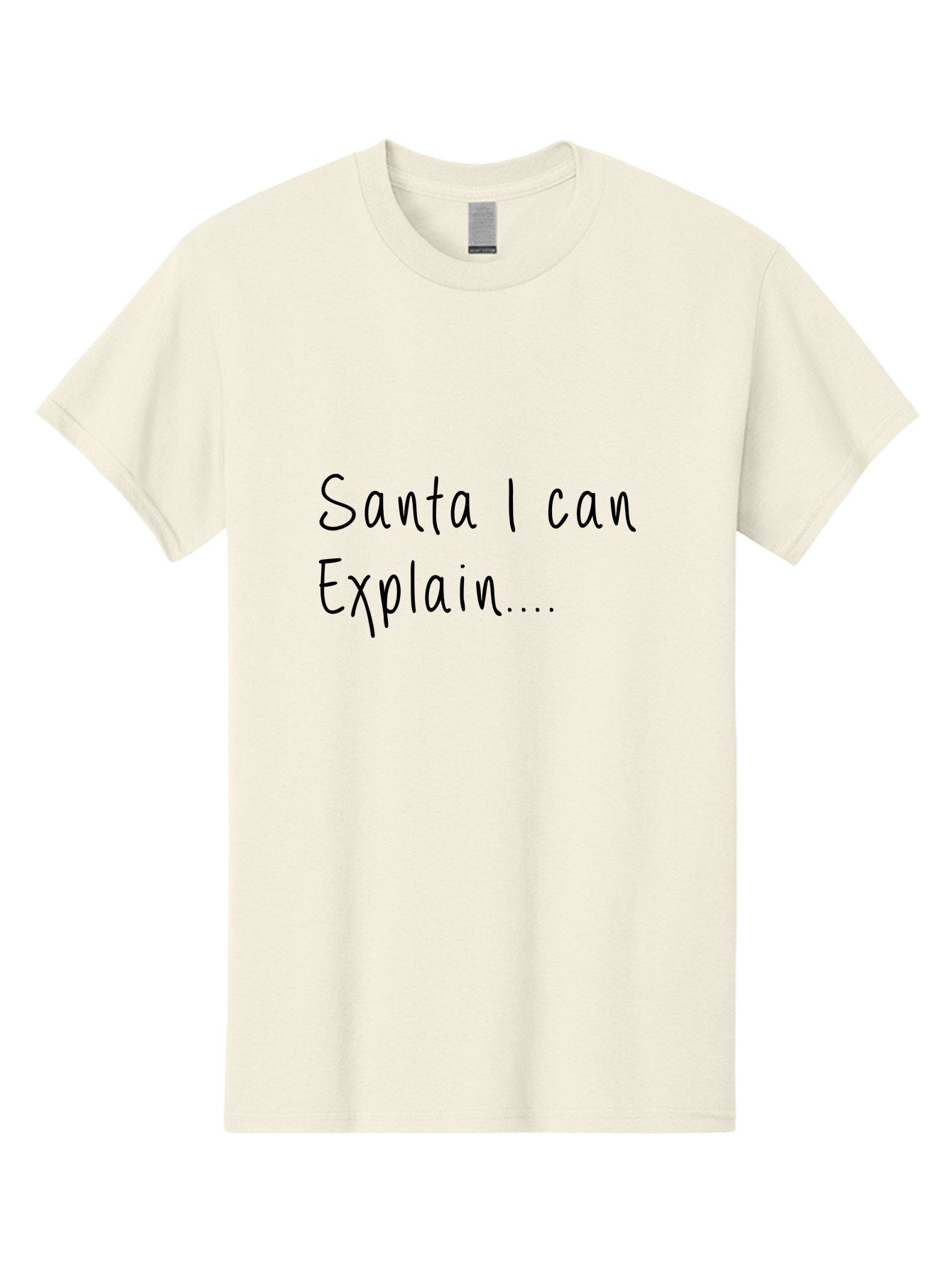 Santa-I-Can-Explain Men'S Graphic Tee, 100% Cotton, Comfortable Casual Summer Wear, Machine Washable, Funny Christmas Meme, Santa I Can Explain, Humorous Apology, Playful Christmas Joke, Festive Humor, Naughty List, Christmas Humor -  Aaa119 19