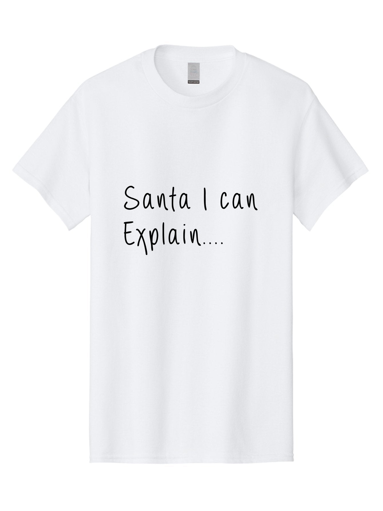Santa-I-Can-Explain Men'S Graphic Tee, 100% Cotton, Comfortable Casual Summer Wear, Machine Washable, Funny Christmas Meme, Santa I Can Explain, Humorous Apology, Playful Christmas Joke, Festive Humor, Naughty List, Christmas Humor -  Aaa119 23