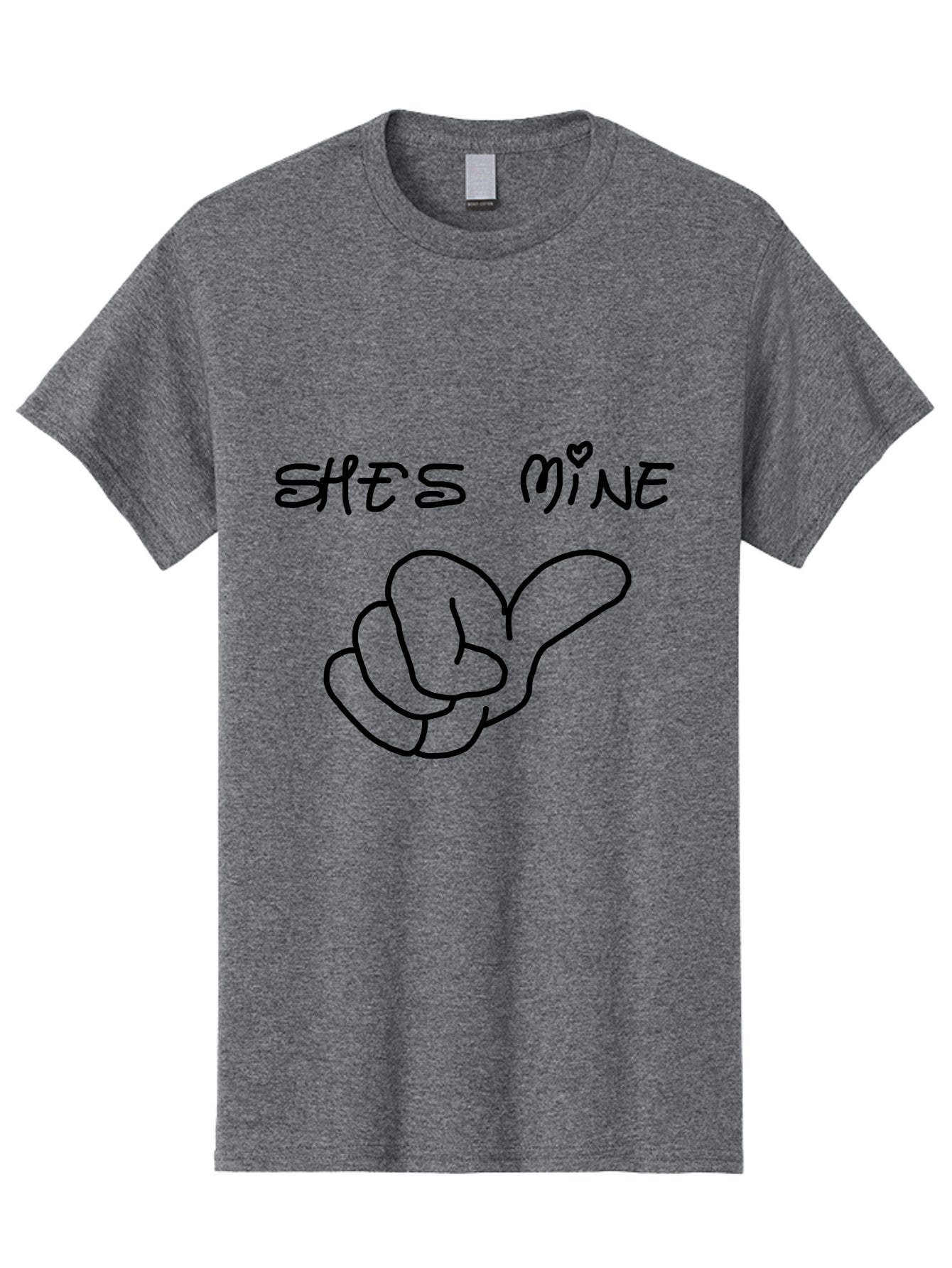 Shes-Mine Men'S Graphic Tee, 100% Cotton, Comfortable Casual Summer Wear, Machine Washable, Hand Gesture, Possessive Symbol, Love Sign, Heart Symbol, Romantic Gesture, Claim Of Ownership, Symbol Of Love -  Aaa121 5