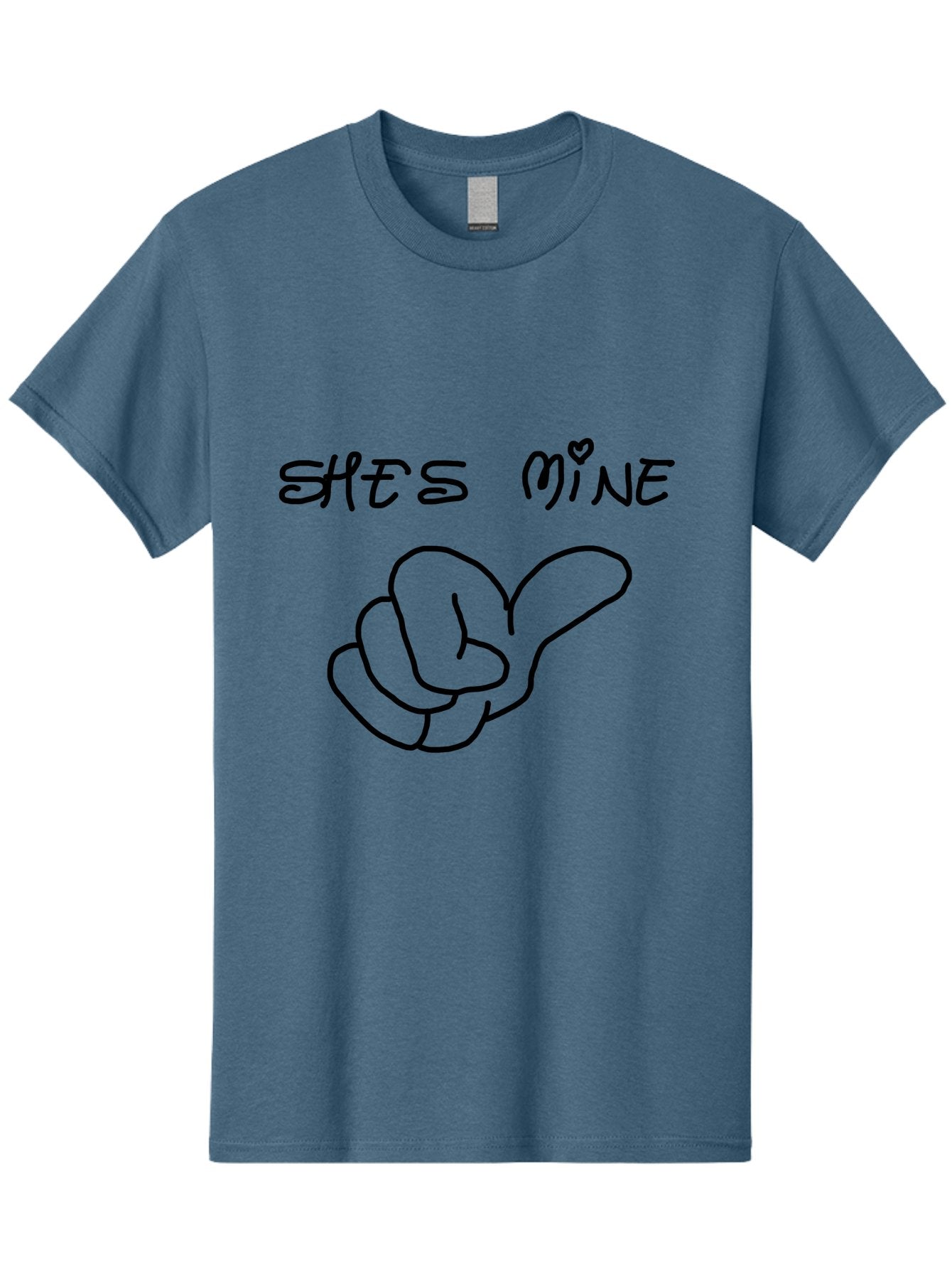 Shes-Mine Men'S Graphic Tee, 100% Cotton, Comfortable Casual Summer Wear, Machine Washable, Hand Gesture, Possessive Symbol, Love Sign, Heart Symbol, Romantic Gesture, Claim Of Ownership, Symbol Of Love -  Aaa121 9