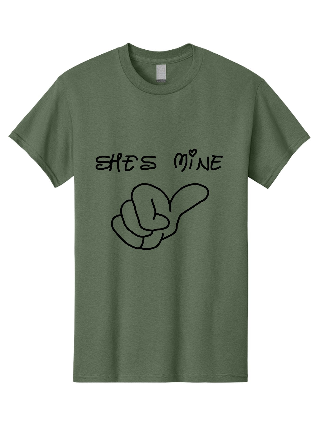 Shes-Mine Men'S Graphic Tee, 100% Cotton, Comfortable Casual Summer Wear, Machine Washable, Hand Gesture, Possessive Symbol, Love Sign, Heart Symbol, Romantic Gesture, Claim Of Ownership, Symbol Of Love -  Aaa121 29