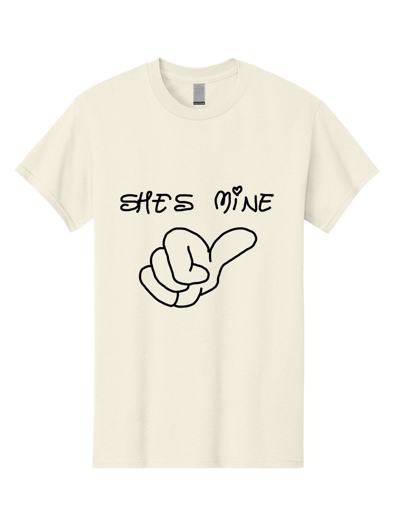 Shes-Mine Men'S Graphic Tee, 100% Cotton, Comfortable Casual Summer Wear, Machine Washable, Hand Gesture, Possessive Symbol, Love Sign, Heart Symbol, Romantic Gesture, Claim Of Ownership, Symbol Of Love -  Aaa121 15