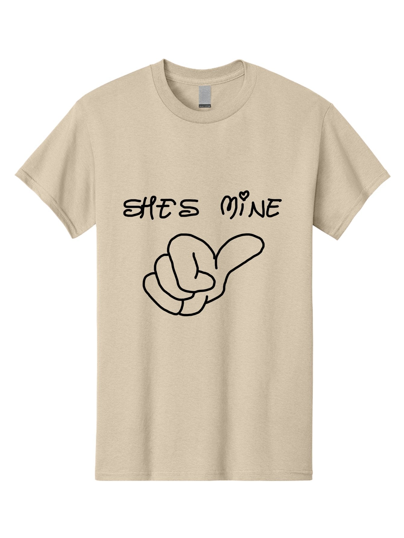 Shes-Mine Men'S Graphic Tee, 100% Cotton, Comfortable Casual Summer Wear, Machine Washable, Hand Gesture, Possessive Symbol, Love Sign, Heart Symbol, Romantic Gesture, Claim Of Ownership, Symbol Of Love -  Aaa121 19