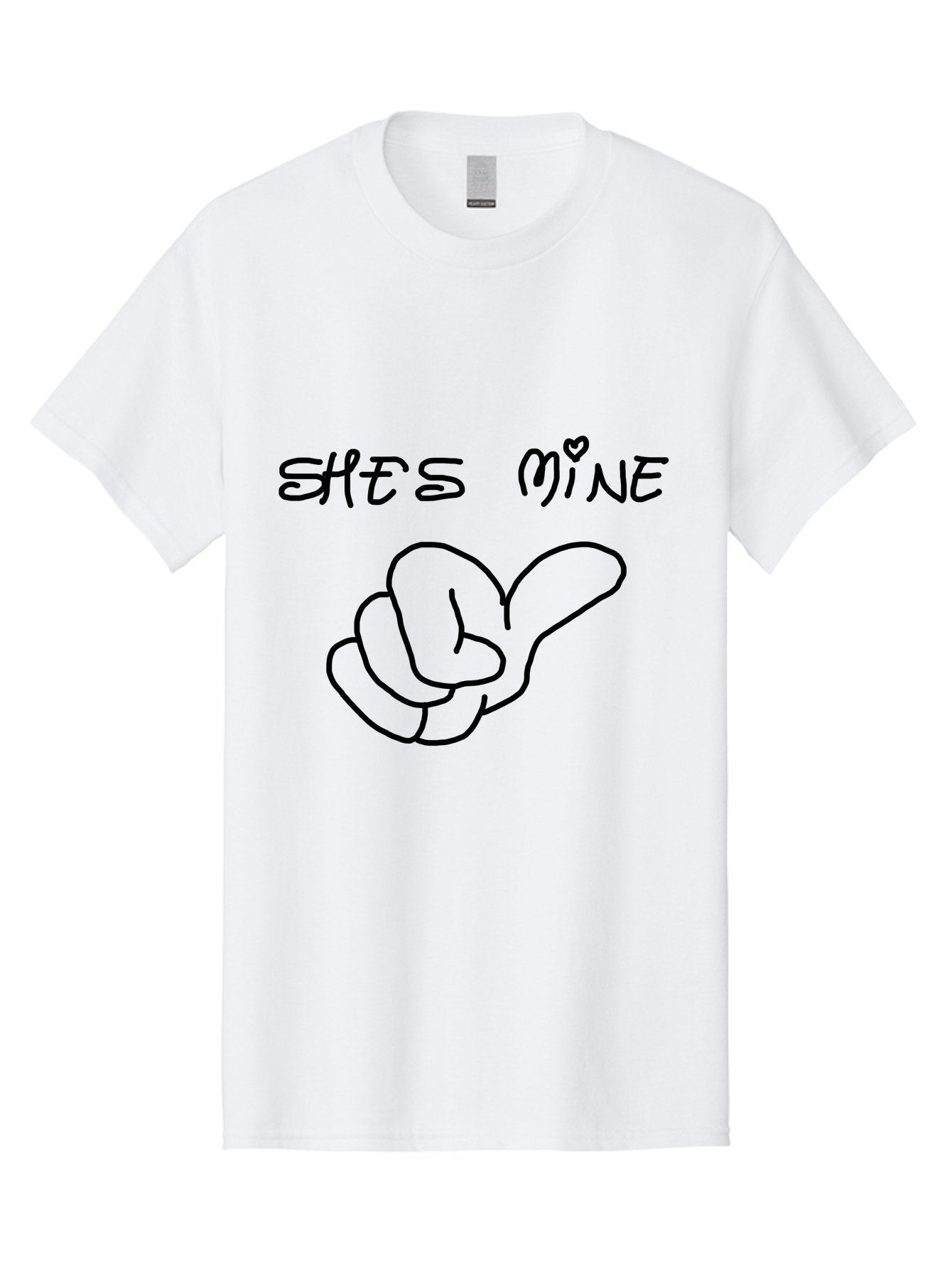Shes-Mine Men'S Graphic Tee, 100% Cotton, Comfortable Casual Summer Wear, Machine Washable, Hand Gesture, Possessive Symbol, Love Sign, Heart Symbol, Romantic Gesture, Claim Of Ownership, Symbol Of Love -  Aaa121 13