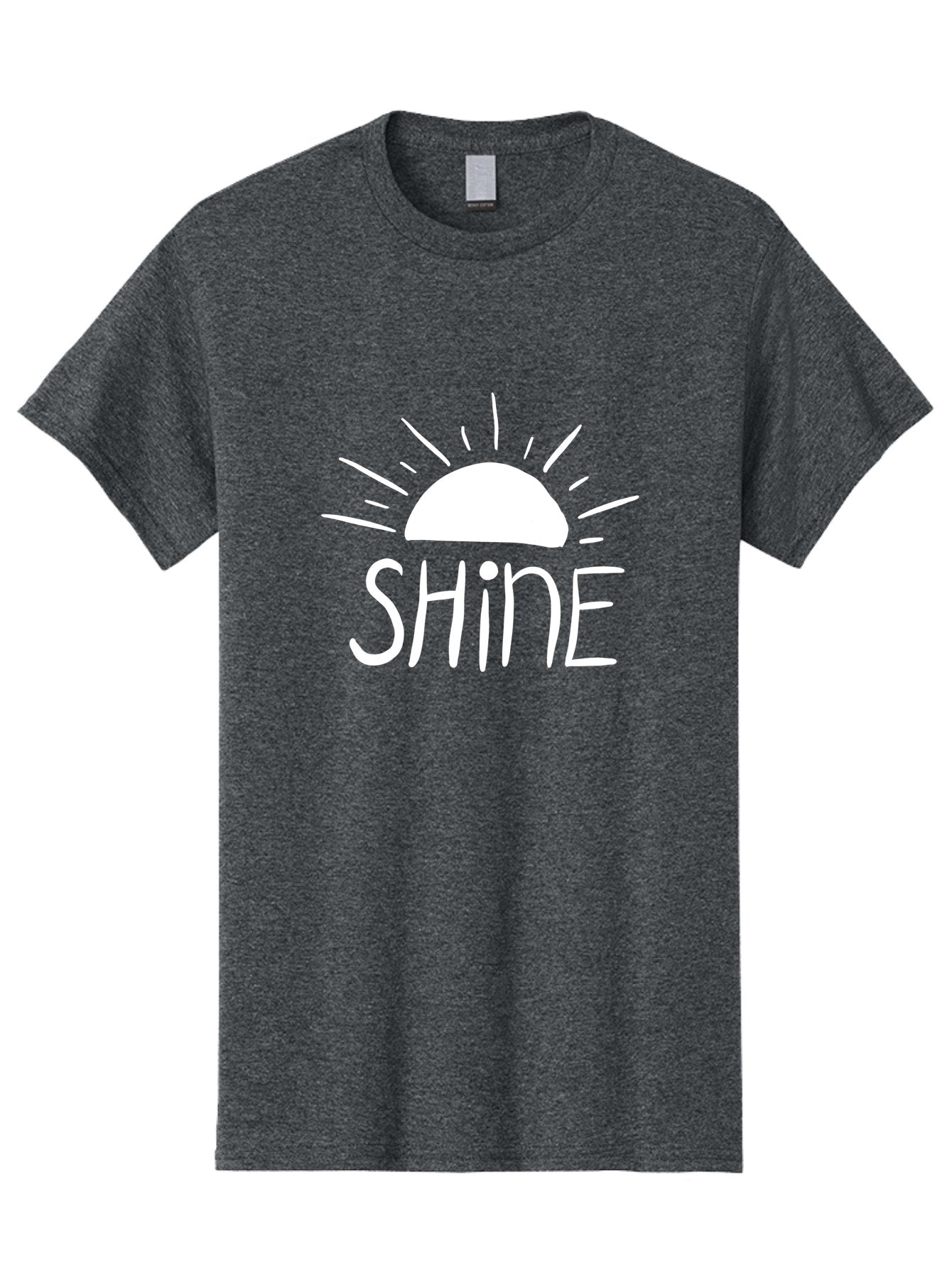 Shine Men'S Graphic Tee, 100% Cotton, Comfortable Casual Summer Wear, Machine Washable, Shine, Positivity, Motivation, Inspirational Quote, Happiness, Encouragement, Uplifting Message, Optimism Symbol -  Aaa122 21
