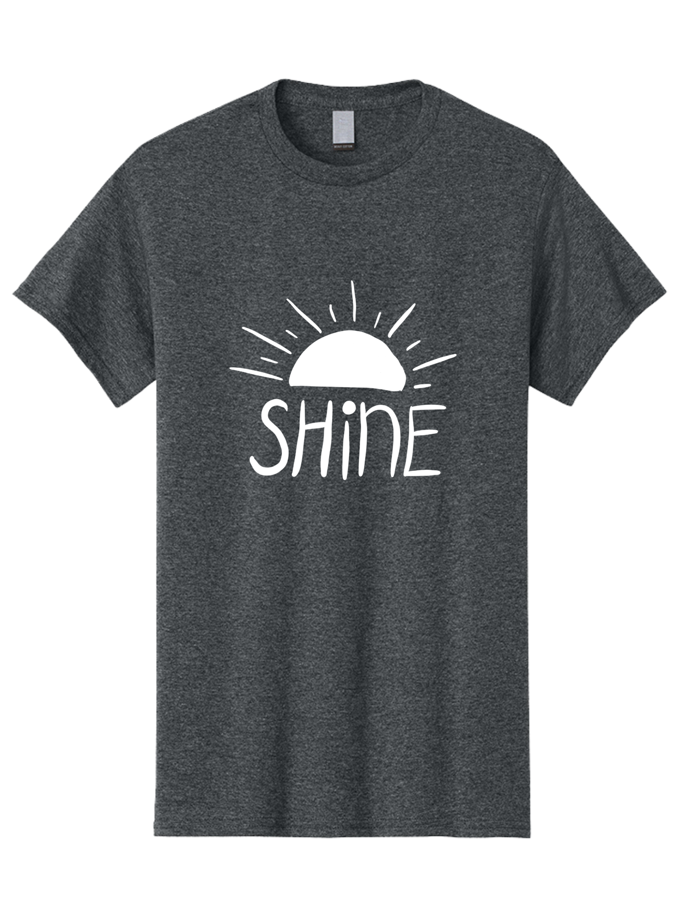 Shine Men'S Graphic Tee, 100% Cotton, Comfortable Casual Summer Wear, Machine Washable, Shine, Positivity, Motivation, Inspirational Quote, Happiness, Encouragement, Uplifting Message, Optimism Symbol -  Aaa122