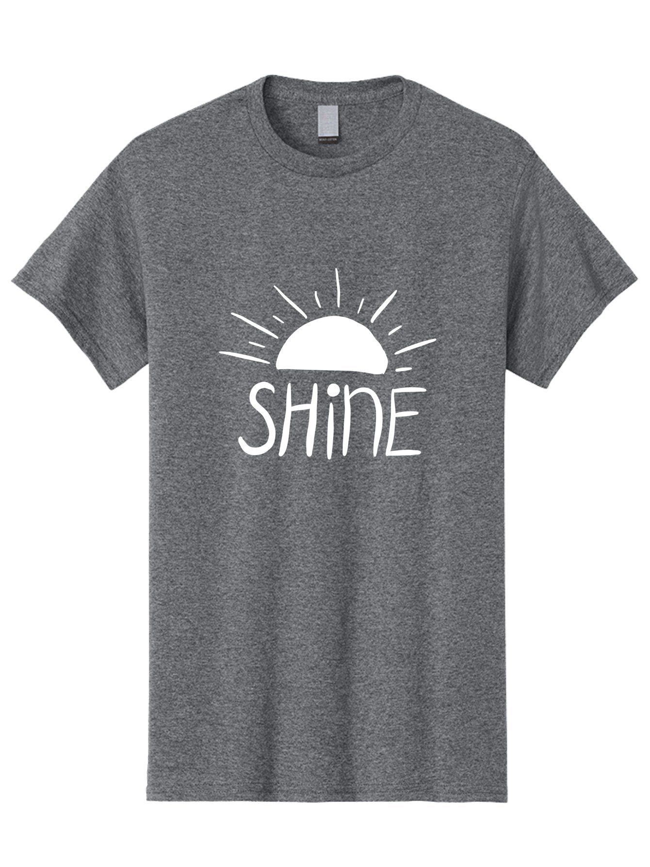 Shine Men'S Graphic Tee, 100% Cotton, Comfortable Casual Summer Wear, Machine Washable, Shine, Positivity, Motivation, Inspirational Quote, Happiness, Encouragement, Uplifting Message, Optimism Symbol -  Aaa122 13