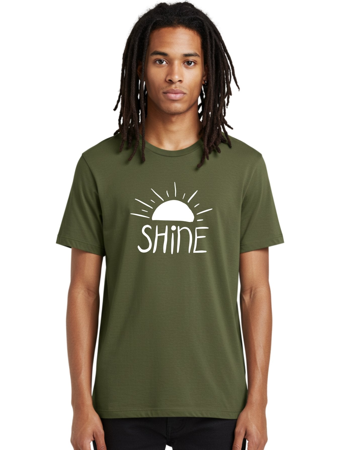 Shine Men'S Graphic Tee, 100% Cotton, Comfortable Casual Summer Wear, Machine Washable, Shine, Positivity, Motivation, Inspirational Quote, Happiness, Encouragement, Uplifting Message, Optimism Symbol -  Aaa122 12