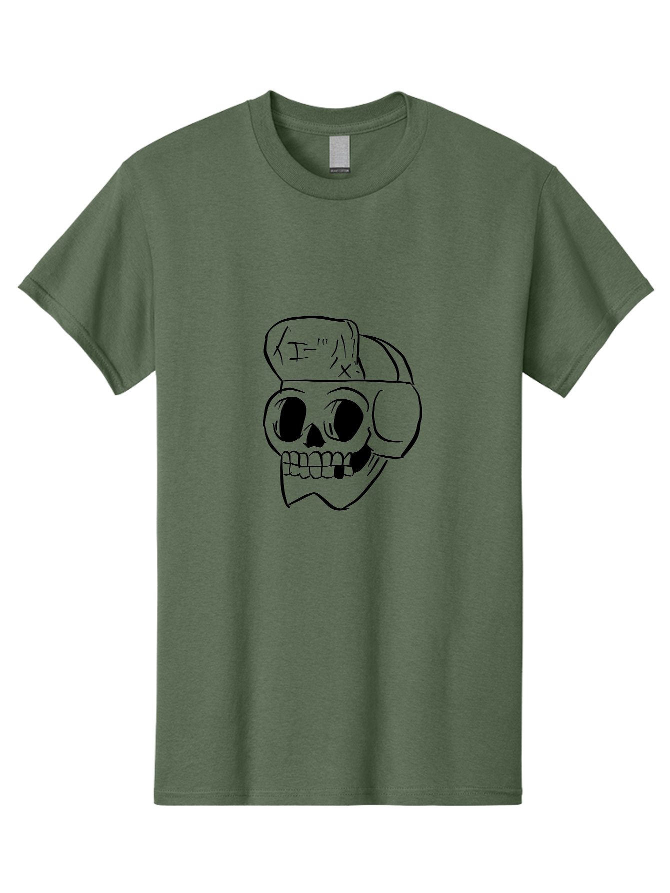 Skull-With-Headphones Men'S Graphic Tee, 100% Cotton, Comfortable Casual Summer Wear, Machine Washable, Skull Wearing Headphones, Dj Skull, Music Lover, Edgy Style, Bold Graphics, Graphic Design, Skull Art, Headphones, Dark Art -  Aaa124 29