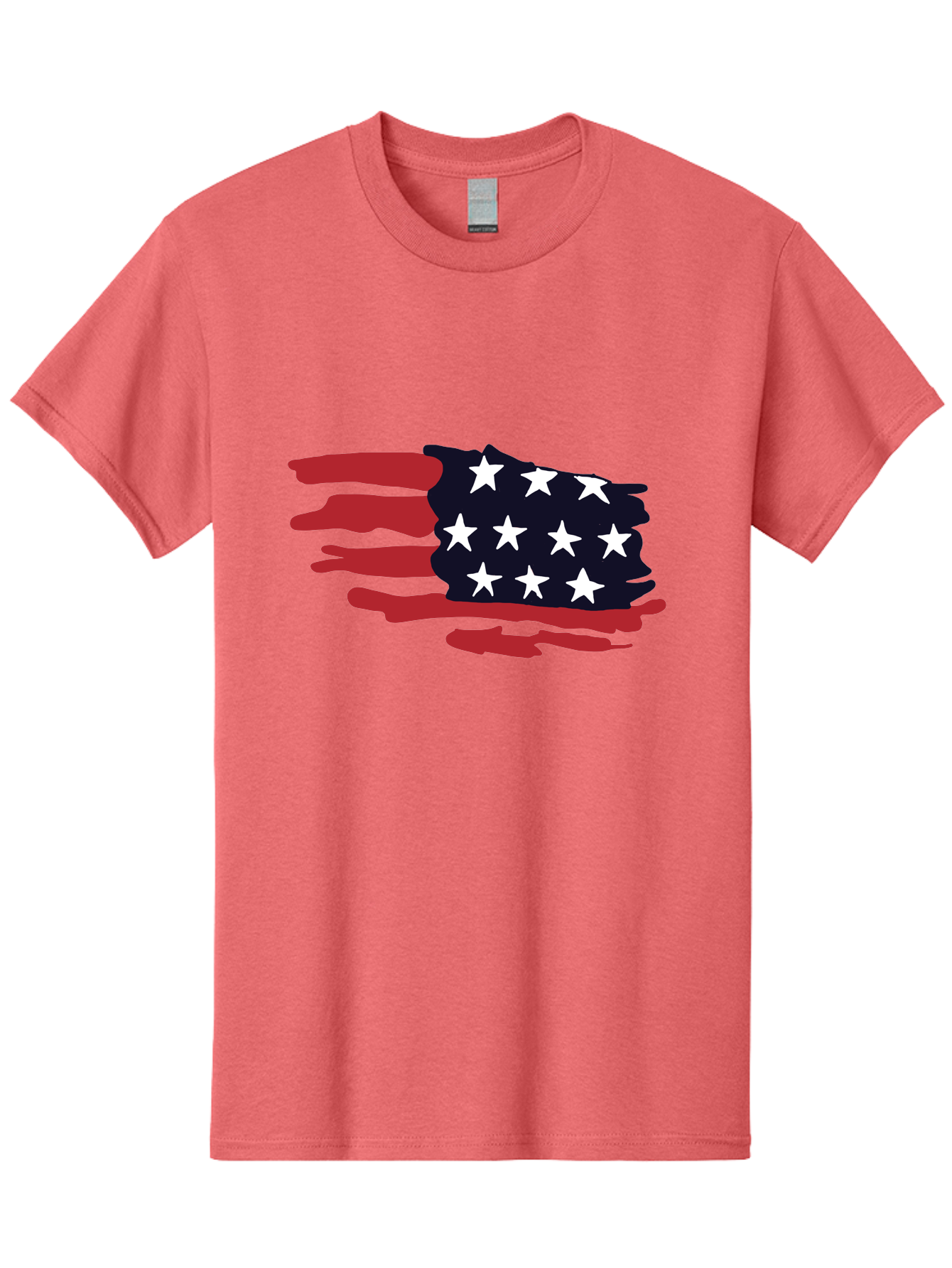 Stars-And-Stripes Men'S Graphic Tee, 100% Cotton, Comfortable Casual Summer Wear, Machine Washable, American Flag, Red And White Stripes, White Stars, Patriotic Symbol, Us National Flag, Freedom Representation, Abstract Design, -  Aaa126 15