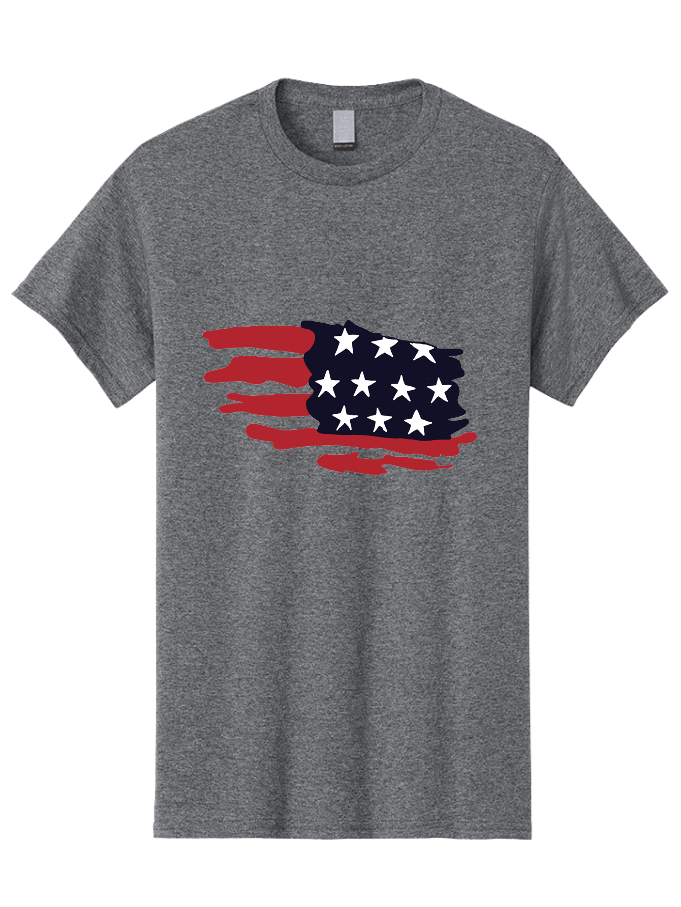 Stars-And-Stripes Men'S Graphic Tee, 100% Cotton, Comfortable Casual Summer Wear, Machine Washable, American Flag, Red And White Stripes, White Stars, Patriotic Symbol, Us National Flag, Freedom Representation, Abstract Design, -  Aaa126 9